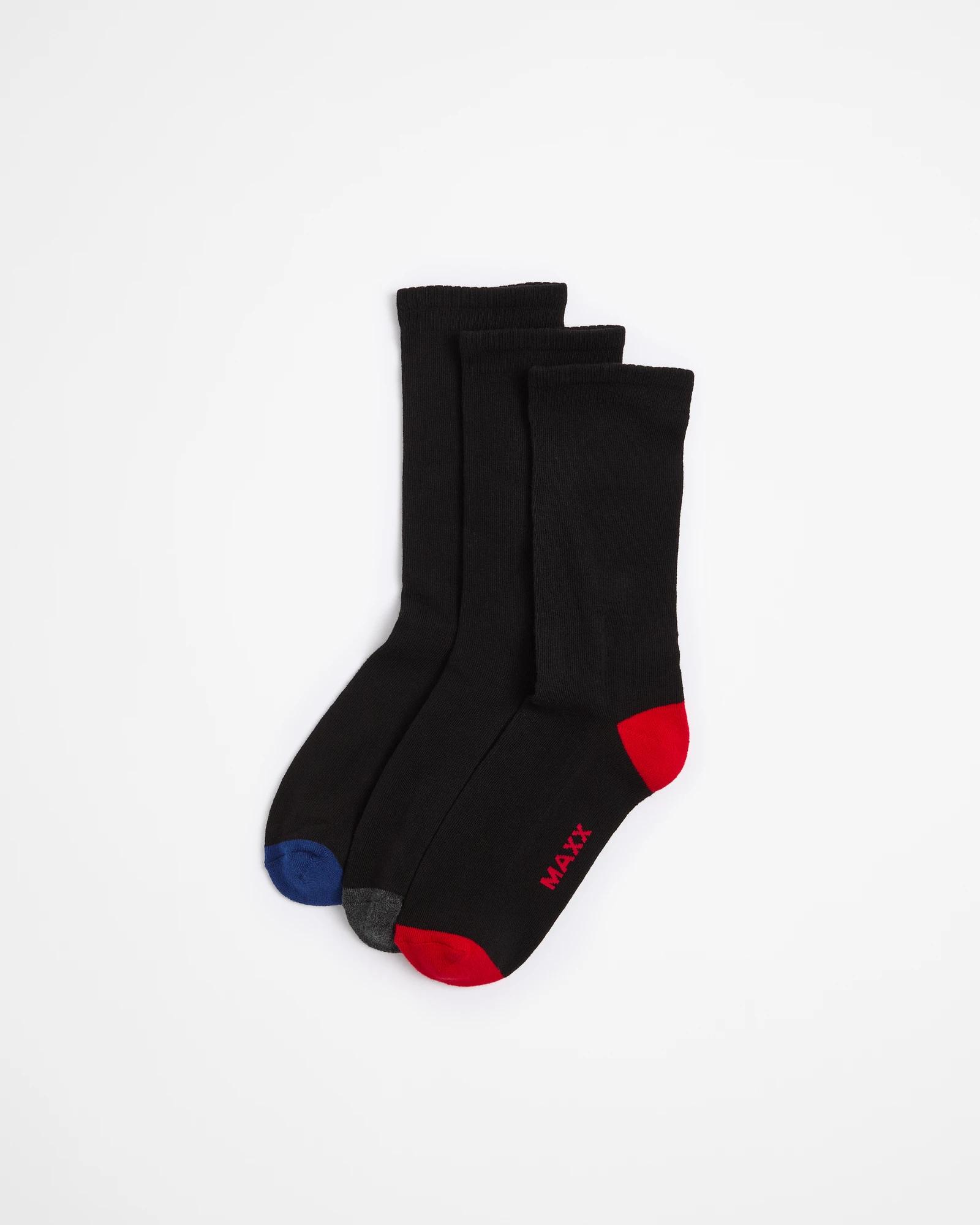 1 3 Pack Business Comfort Crew Socks - Maxx BLACK, 1 of 3