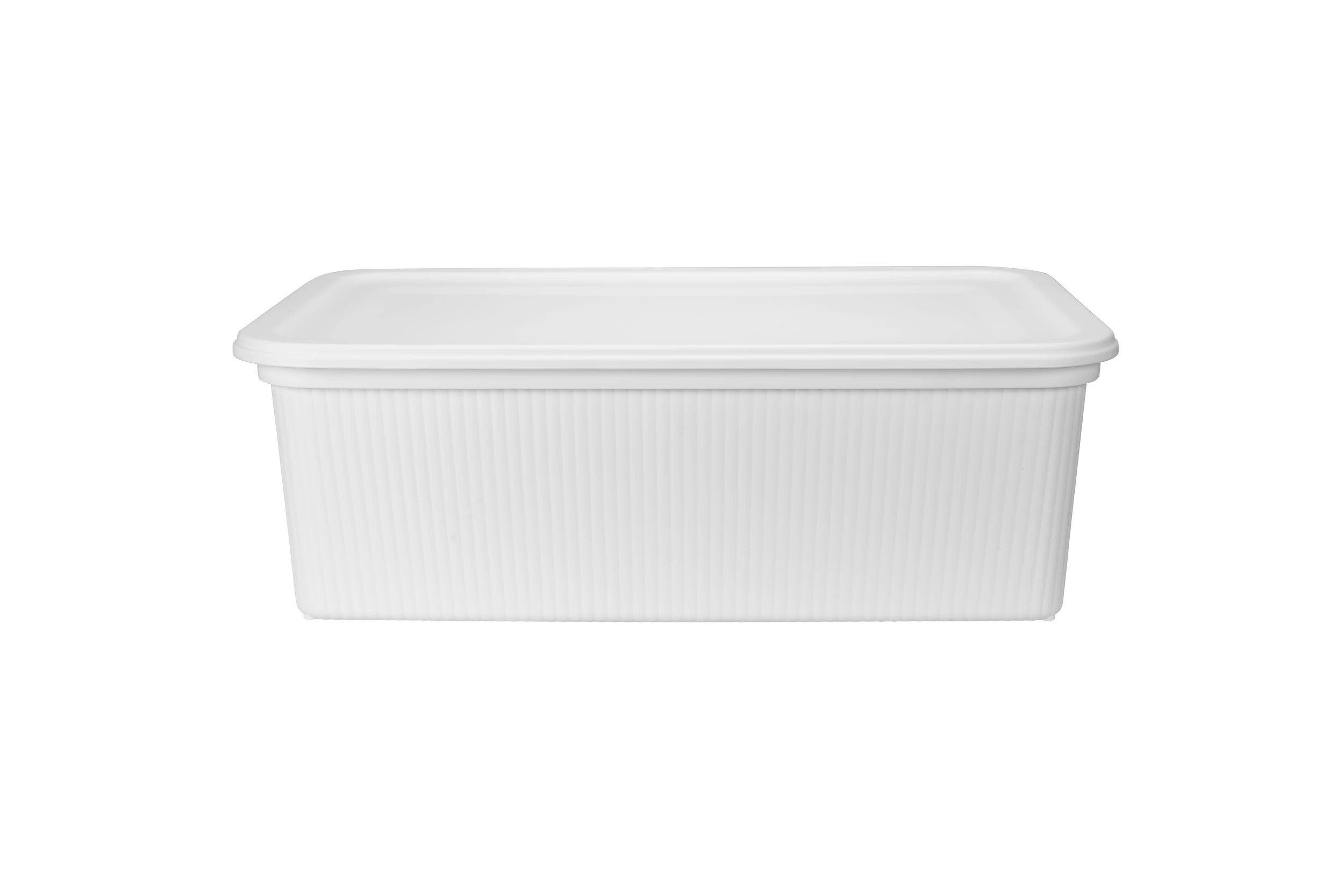 2 42L Ribbed Storage Tub - White, 2 of 7