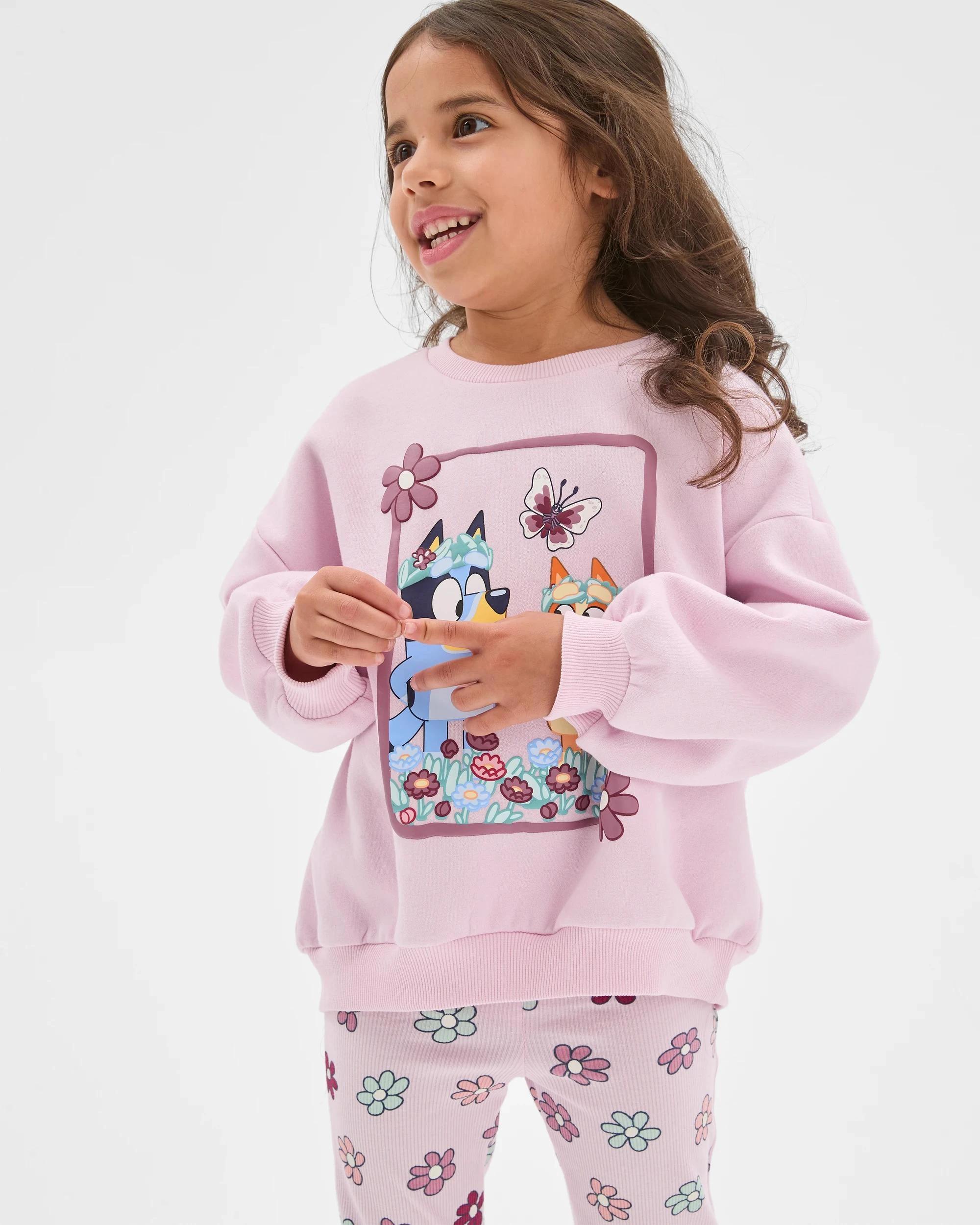 3 Bluey Australian Cotton Blend Fleece Top & Flare Pants Set BLUEY, 3 of 7