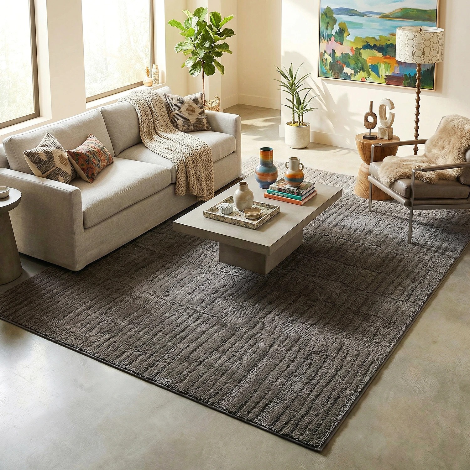 1 Common Ground Rugs Sanctuary Aliya 230x160cm - Medium Floor Rug - Brown, 1 of 7