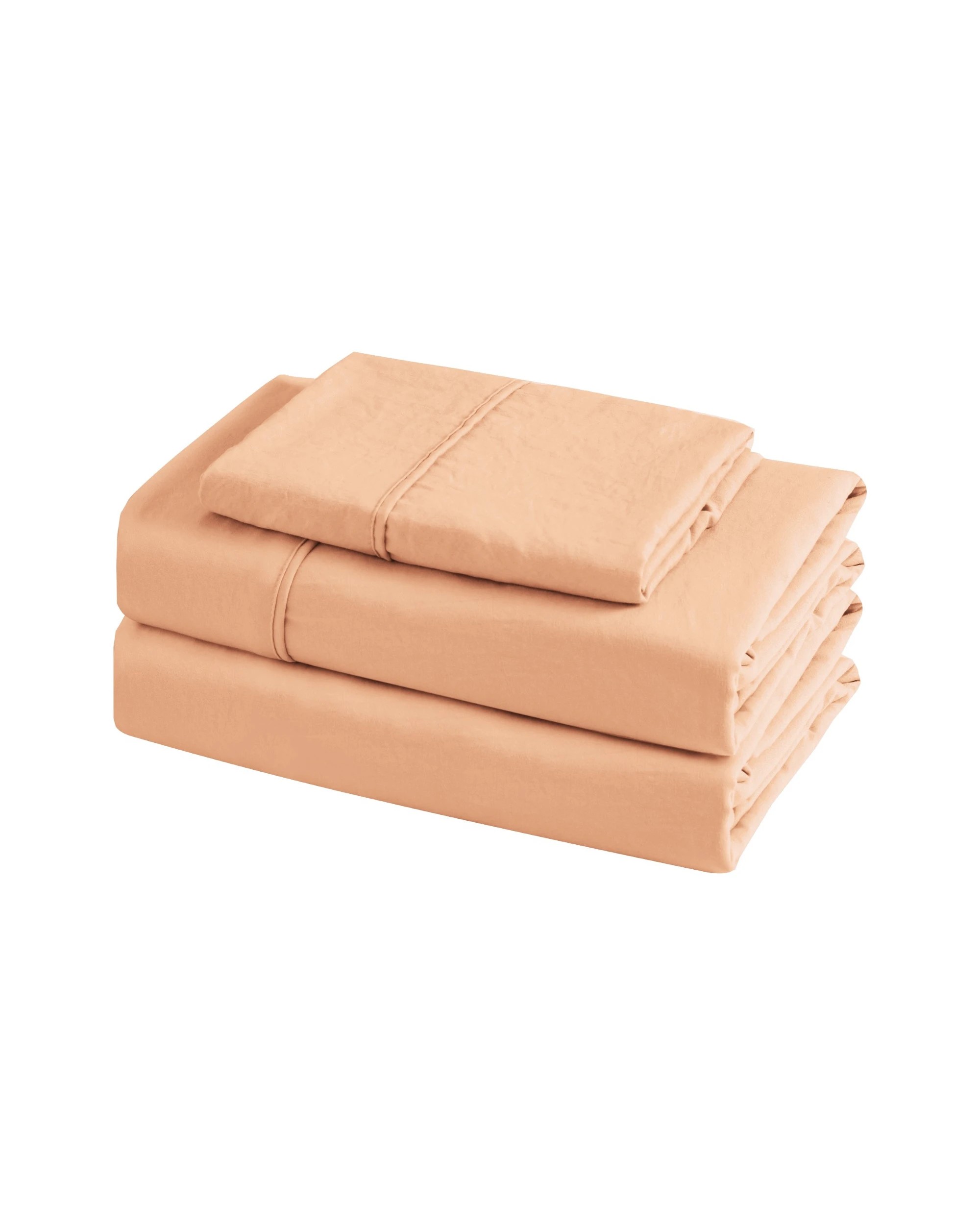 7 Dreamaker Superfine Washed Microfibre Sheet Set - King Single Bed - Peach, 7 of 7