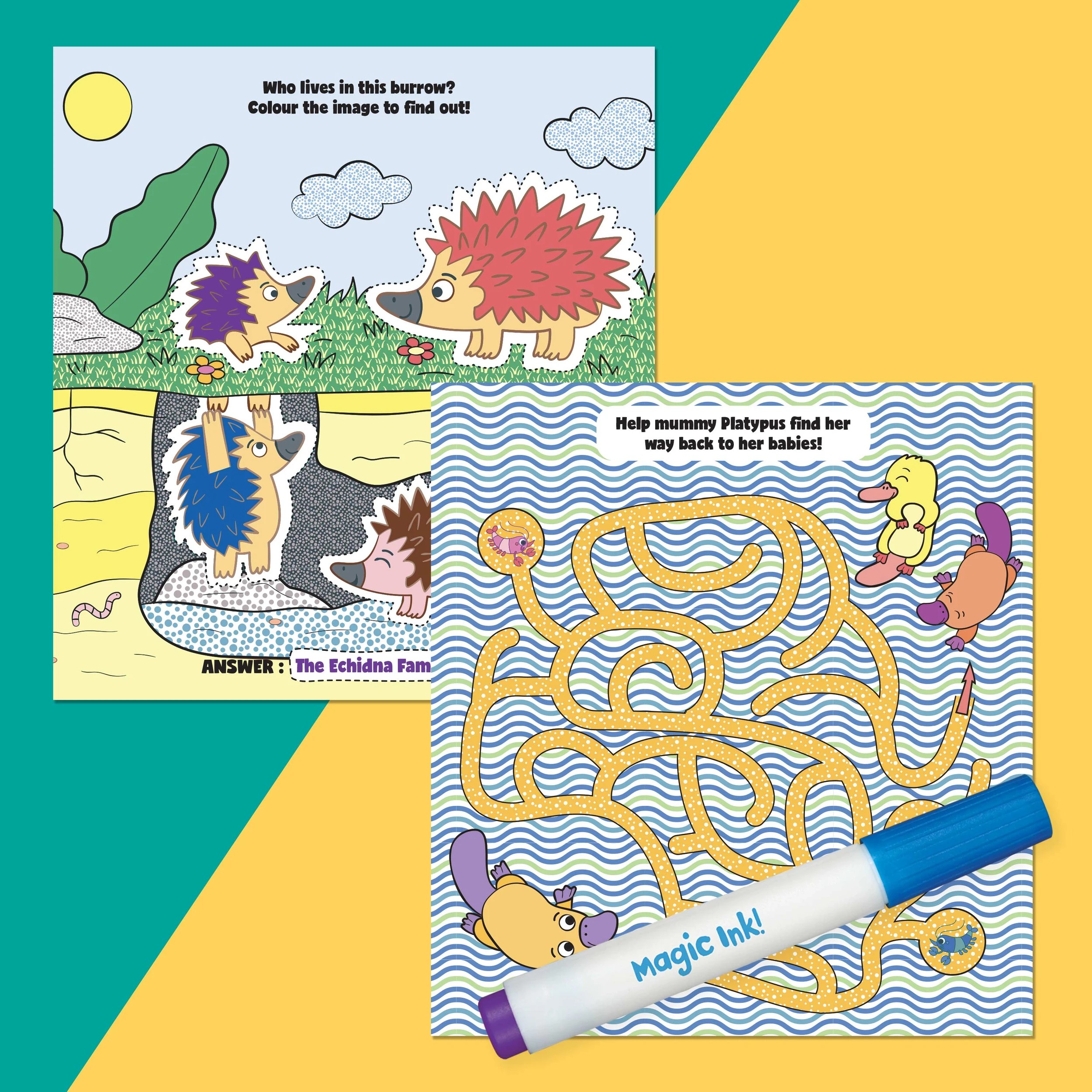 4 INKredibles Magic Reveal Aussie Adventure Mess Free Magic Ink Pictures! - Book, 4 of 5