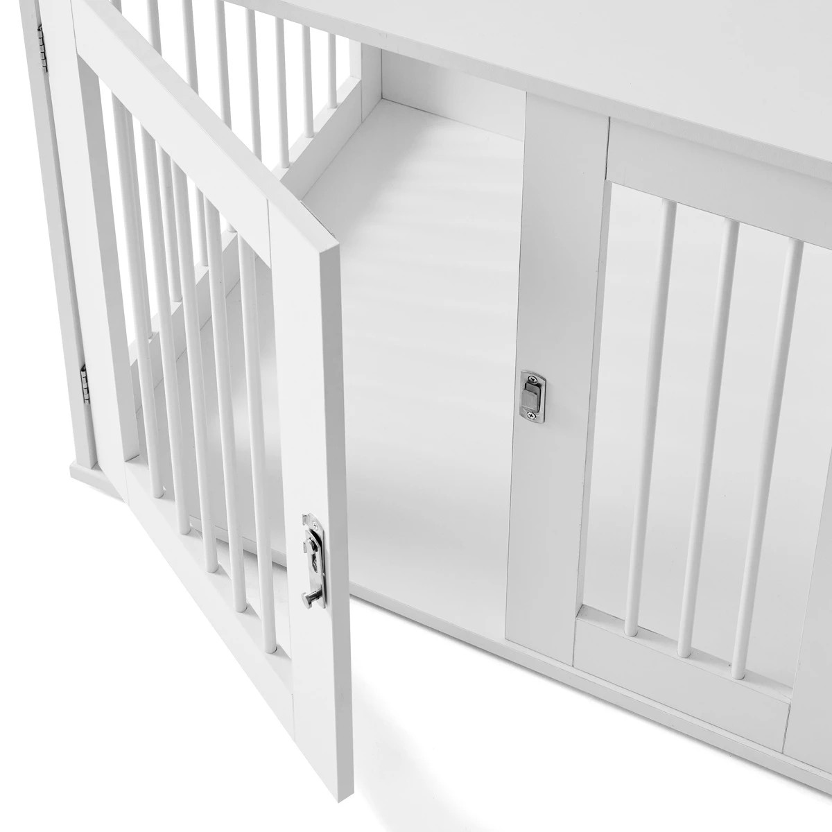 7 Pet Crate Wooden White - Medium, 7 of 9