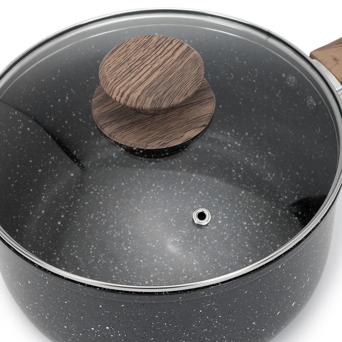 6 20cm Wood Look Saucepan, 6 of 7