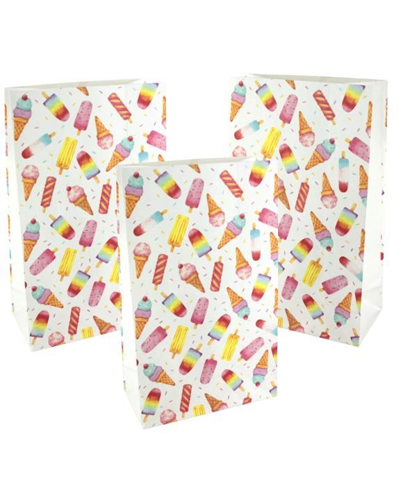 Artwrap Ice Cream Paper Party Bags Pack of 8