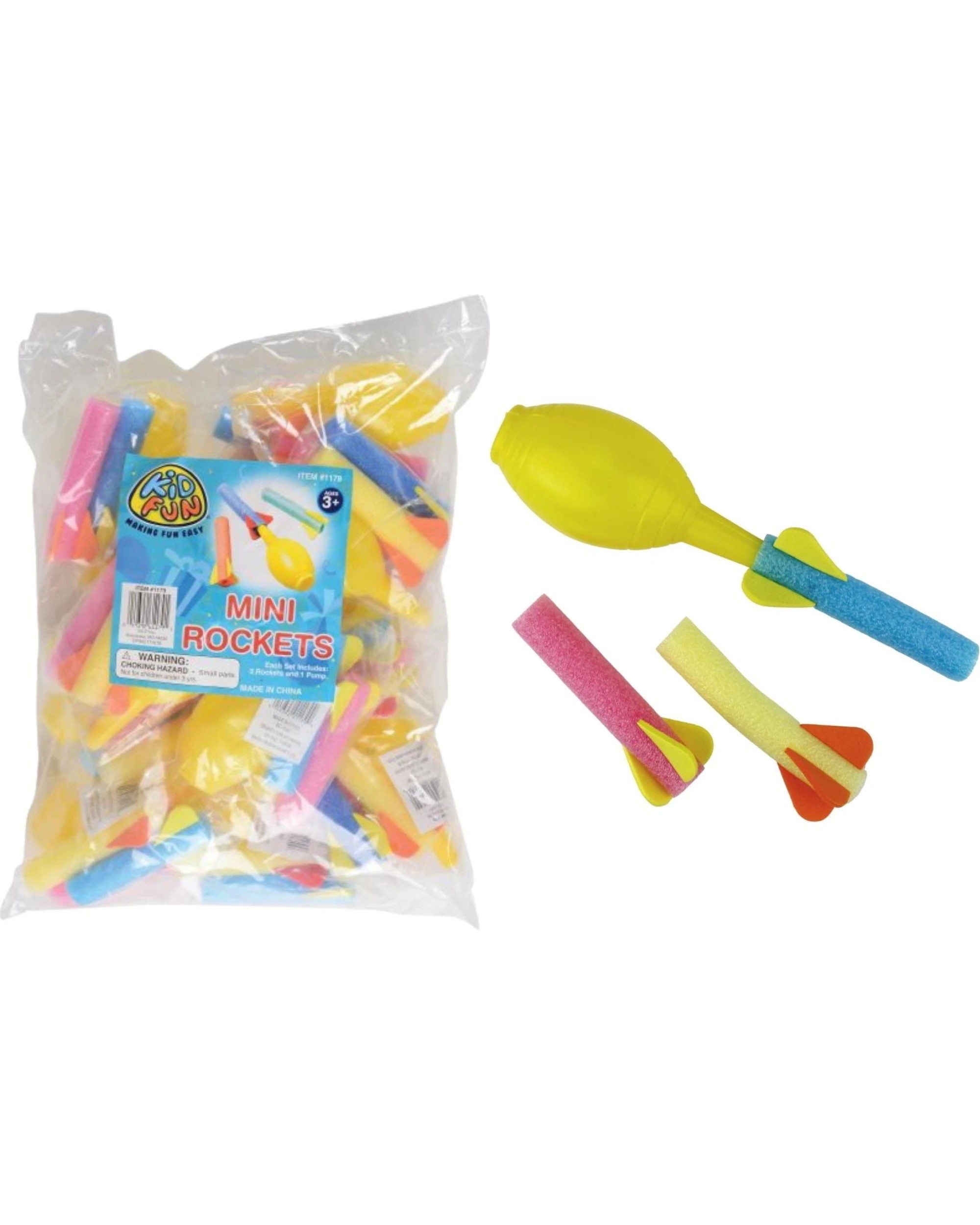 1 Artwrap Mini Foam Rocket Launcher Set Pack of 12 - Multi, 1 of 1
