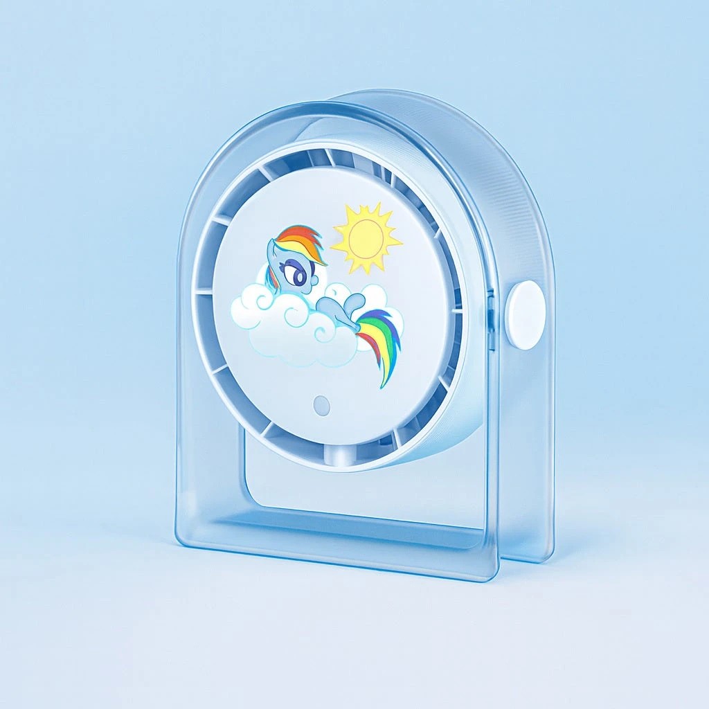 2 My Little Pony Yunduo Series Desktop Fan – Blue - Blue, 2 of 2