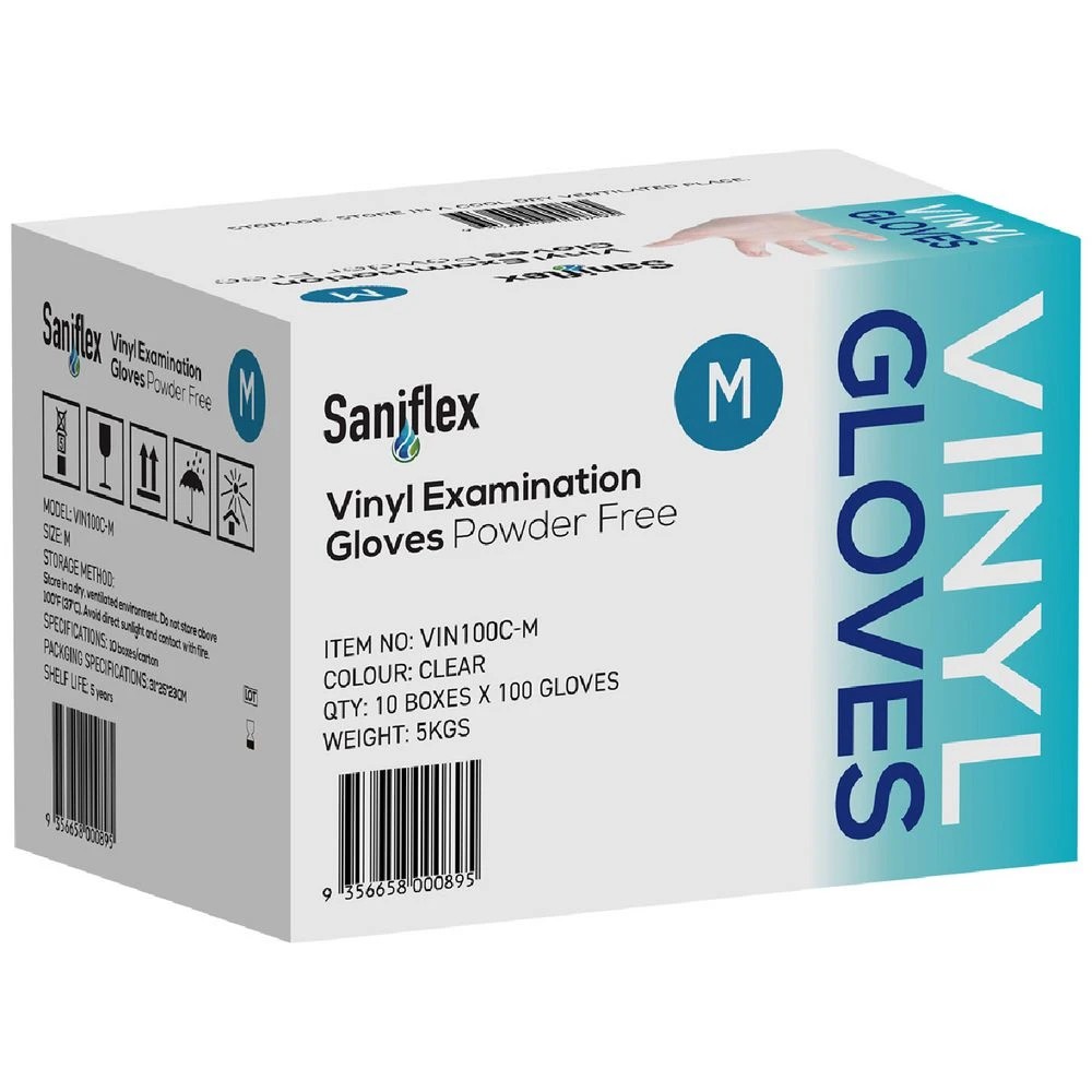 1 Disposable Vinyl Powder Free Glove Medium 1000 Pack Clear, 1 of 1