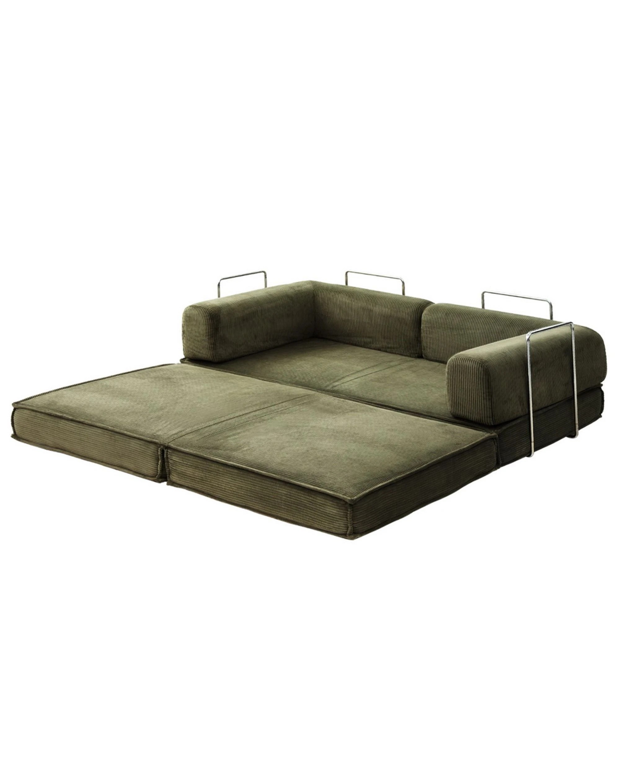1 Artiss Convertible Folding Sofa Bed Green - Green, 1 of 5