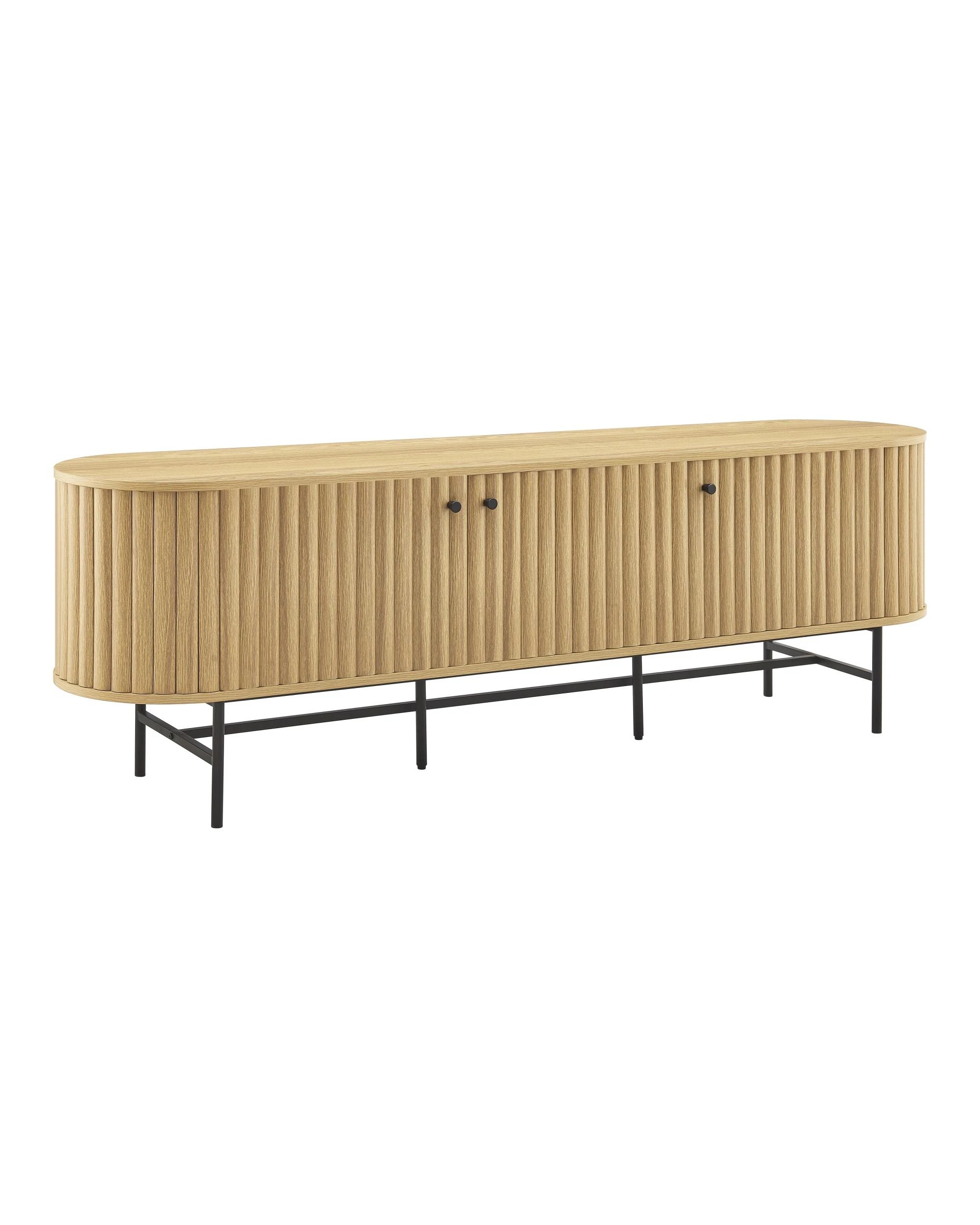 1 Kodu TV Entertainment Unit Lowline 4 Doors 180cm Oak - Natural, 1 of 8