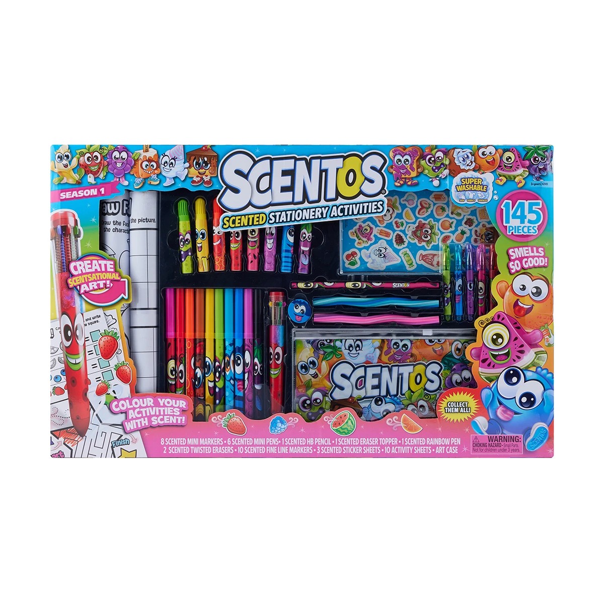 1 145 Pack Scentos Scented Stationery Activities Case, 1 of 10