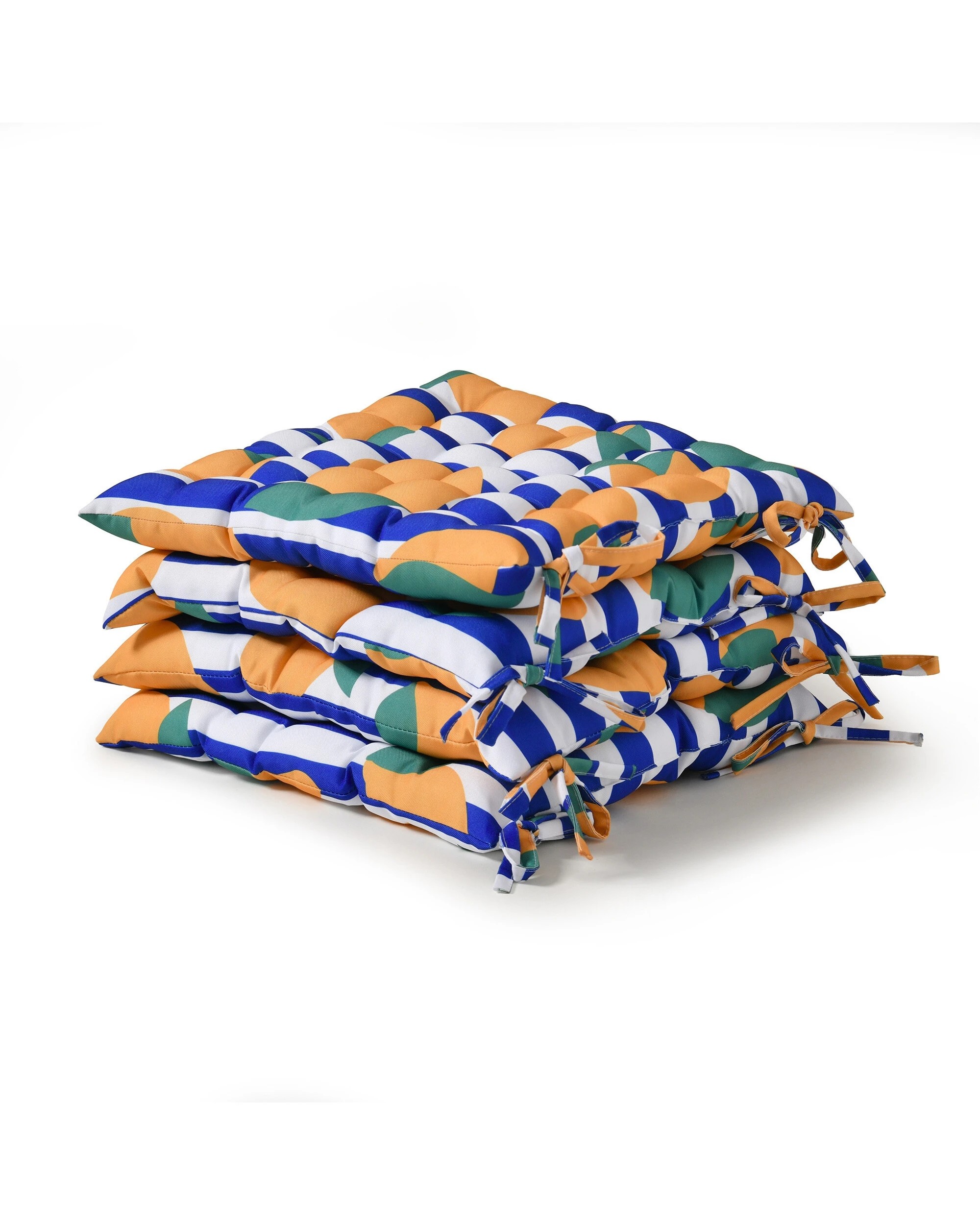 1 Vibes Limone Printed Outdoor Seat Cushions (Set of 4) 40x40cm - Limone, 1 of 8