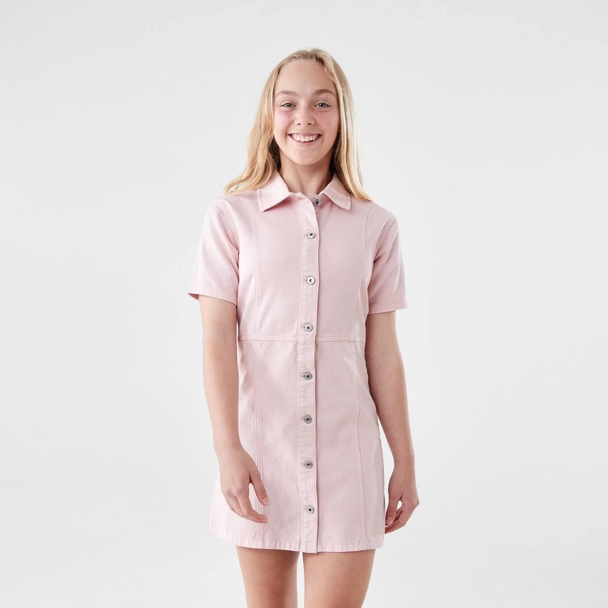 1 Denim Dress LIGHT PINK WASH, 1 of 7