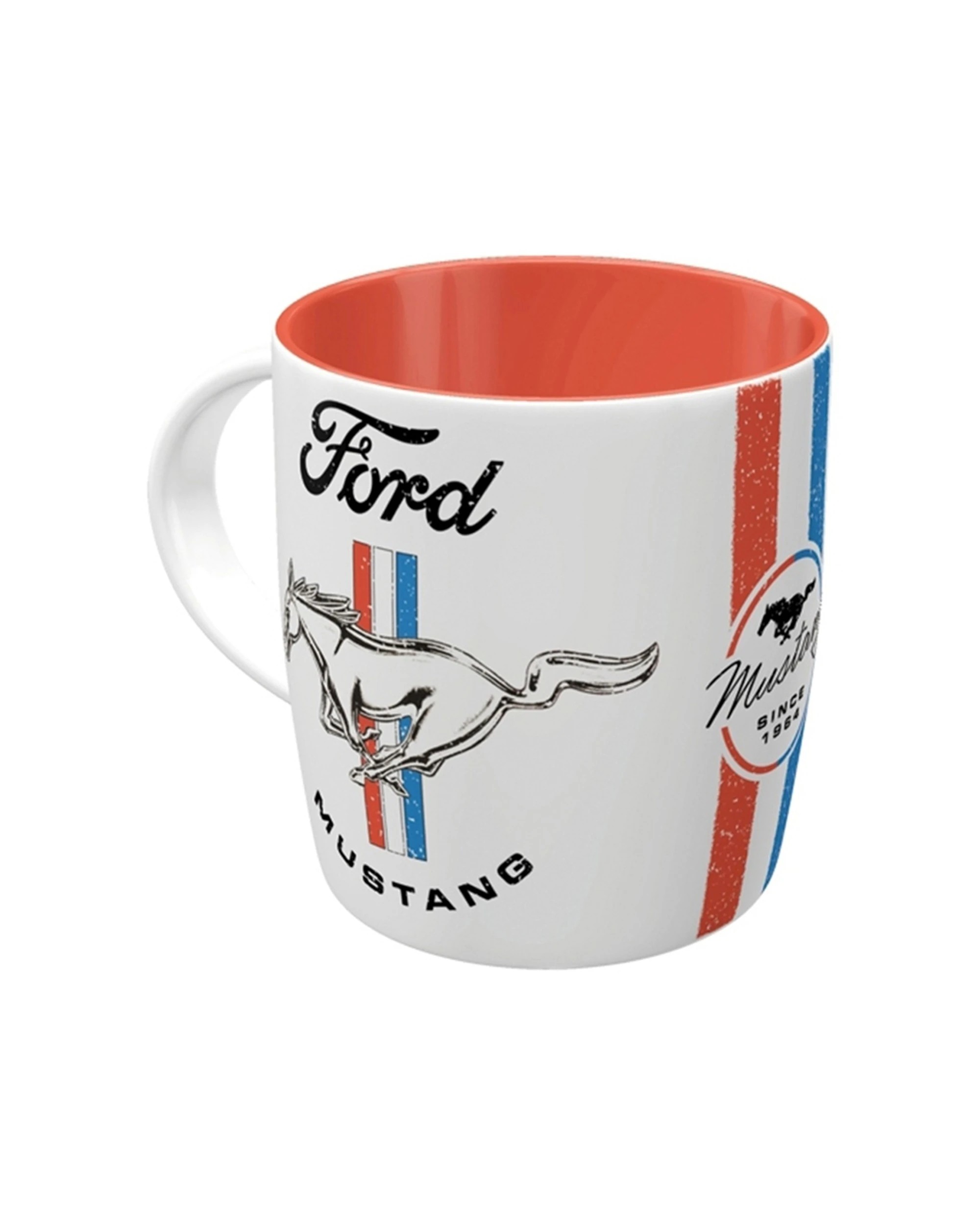 2 Nostalgic-Art 4PK Ceramic Mug 330ml Retro Design - Ford Mustang - White, 2 of 5