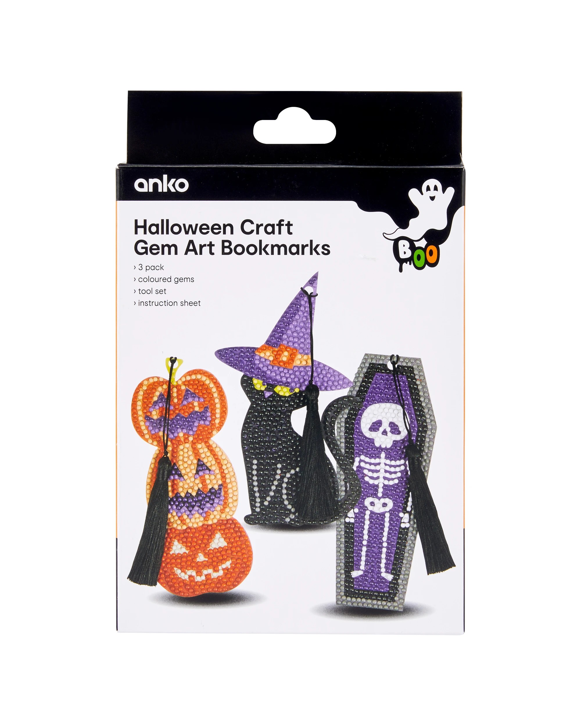 1 Halloween Craft Gem Art Bookmarks, 1 of 4