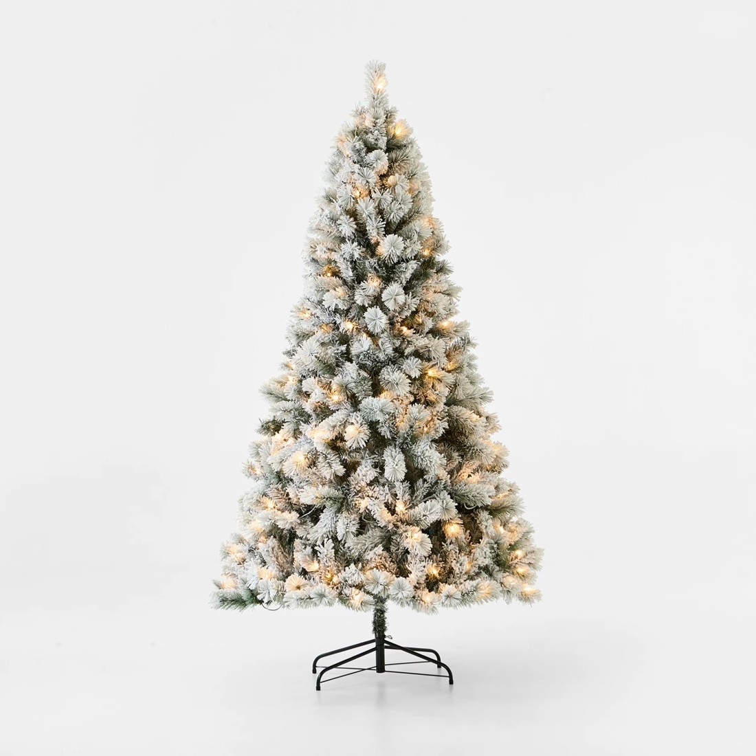 1 2.13m (7ft) Snowy Prelit Christmas Tree, 1 of 7