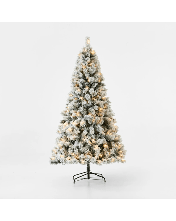 (7ft) Snowy Prelit Christmas Tree Kmart