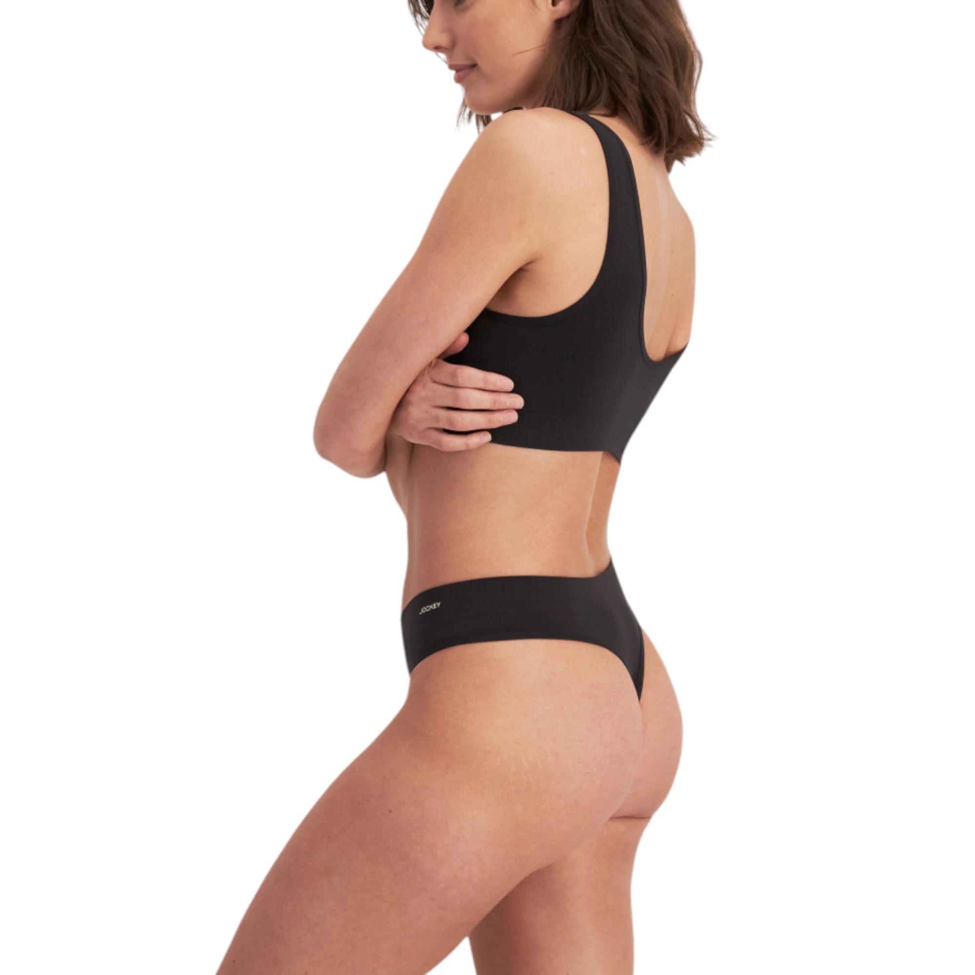 3 Jockey 10 Pack Womens Skimmies Ultra Smooth Gee Underwear BLACK, 3 of 3