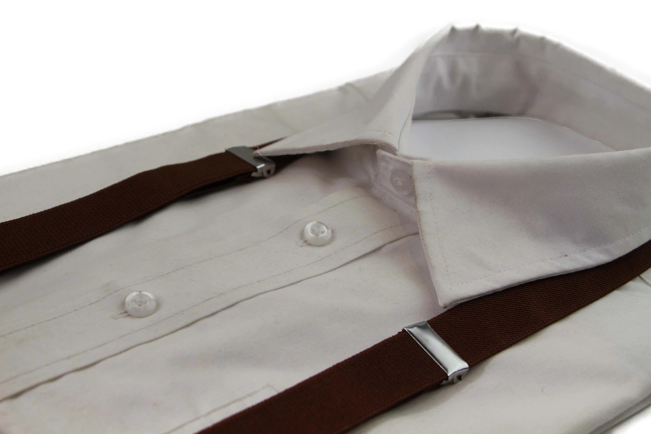 1 Zasel Boys Adjustable 65cms Suspenders - Brown - Brown, 1 of 3