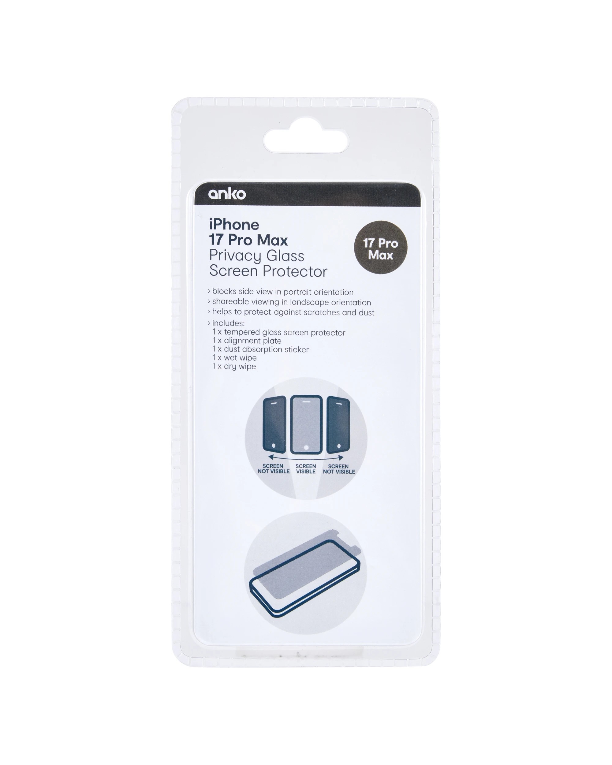 1 iPhone 17 Pro Max Privacy Screen Protector, 1 of 3