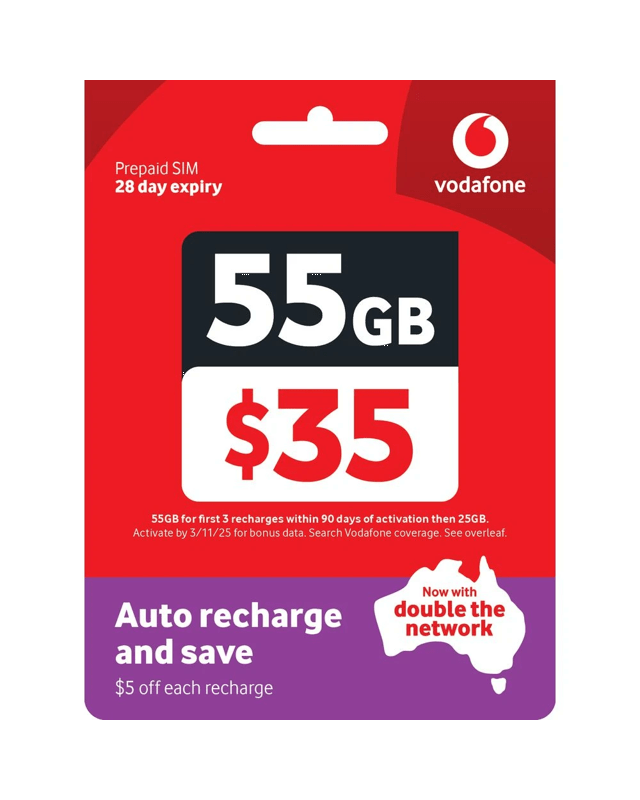 Vodafone $35 Prepaid Eco