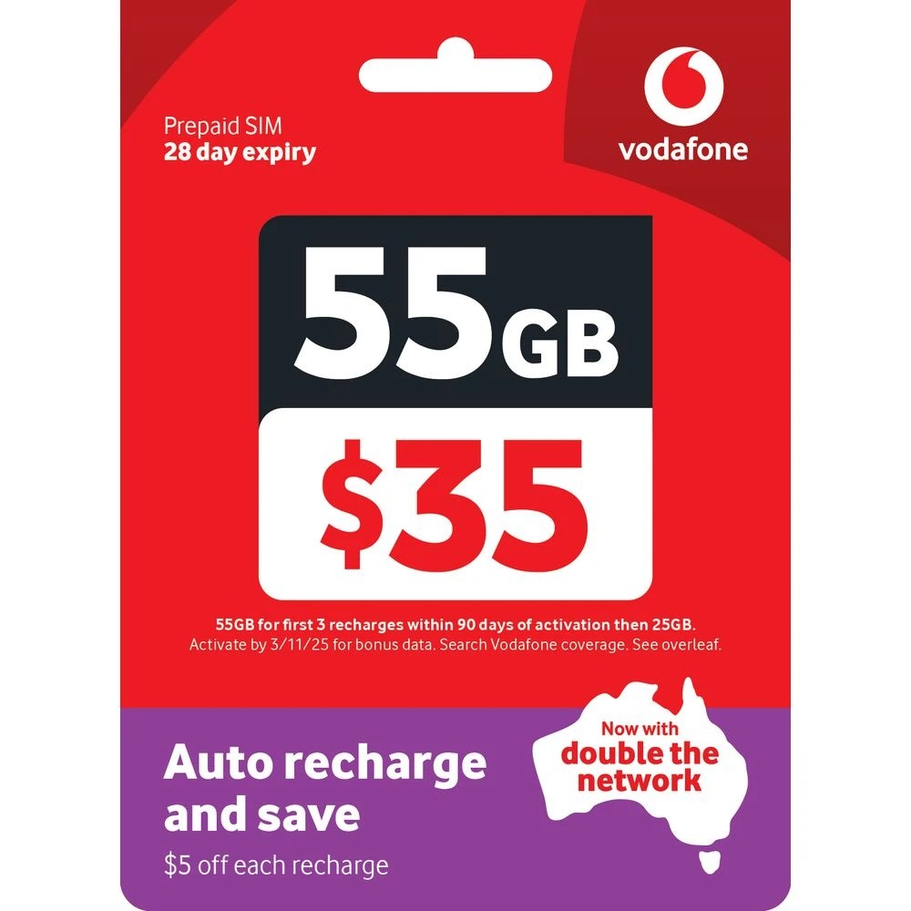 1 Vodafone $35 Prepaid Eco-SIM, 1 of 5