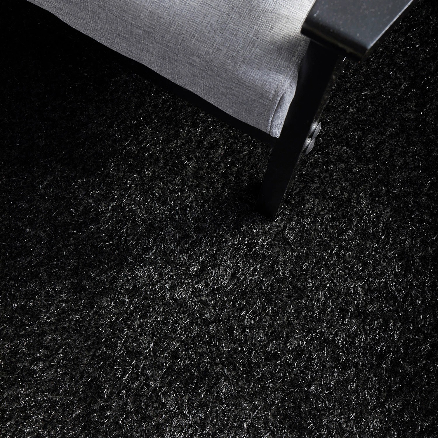 4 Common Ground Rugs Sienna 150x80cm - Small Power Loomed Floor Rug - Black, 4 of 9