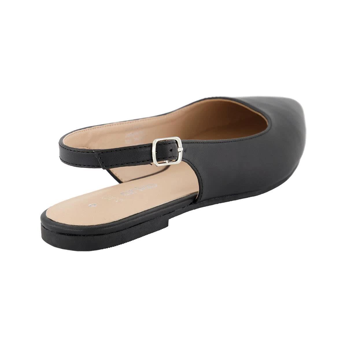 4 Point Toe Ballet Slingback Flats BLACK, 4 of 5