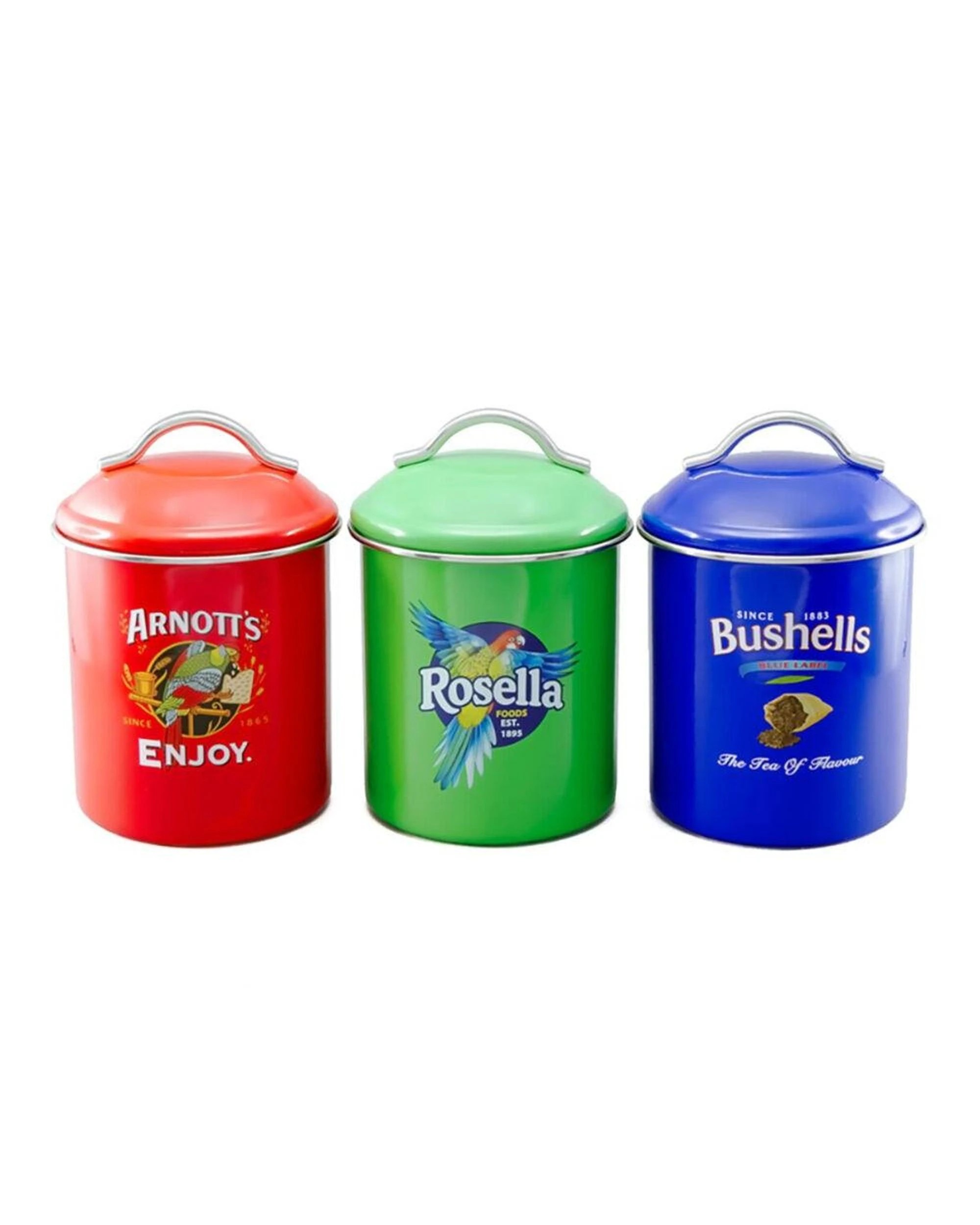 1 Rojo Arnotts Bushells & Rosella Colourful Canisters Set of 3 - Multi, 1 of 2