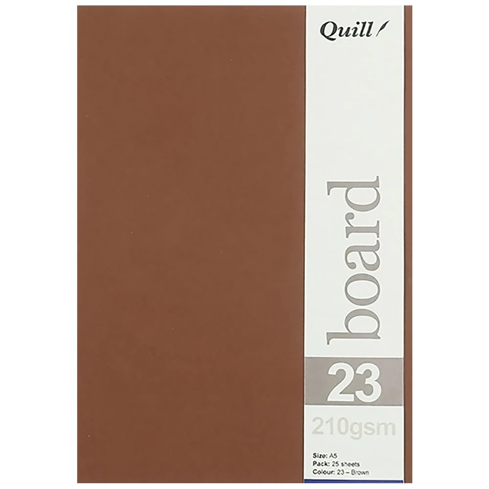 3 Quill A5 210gsm Board Brown 25 Pack, 3 of 3