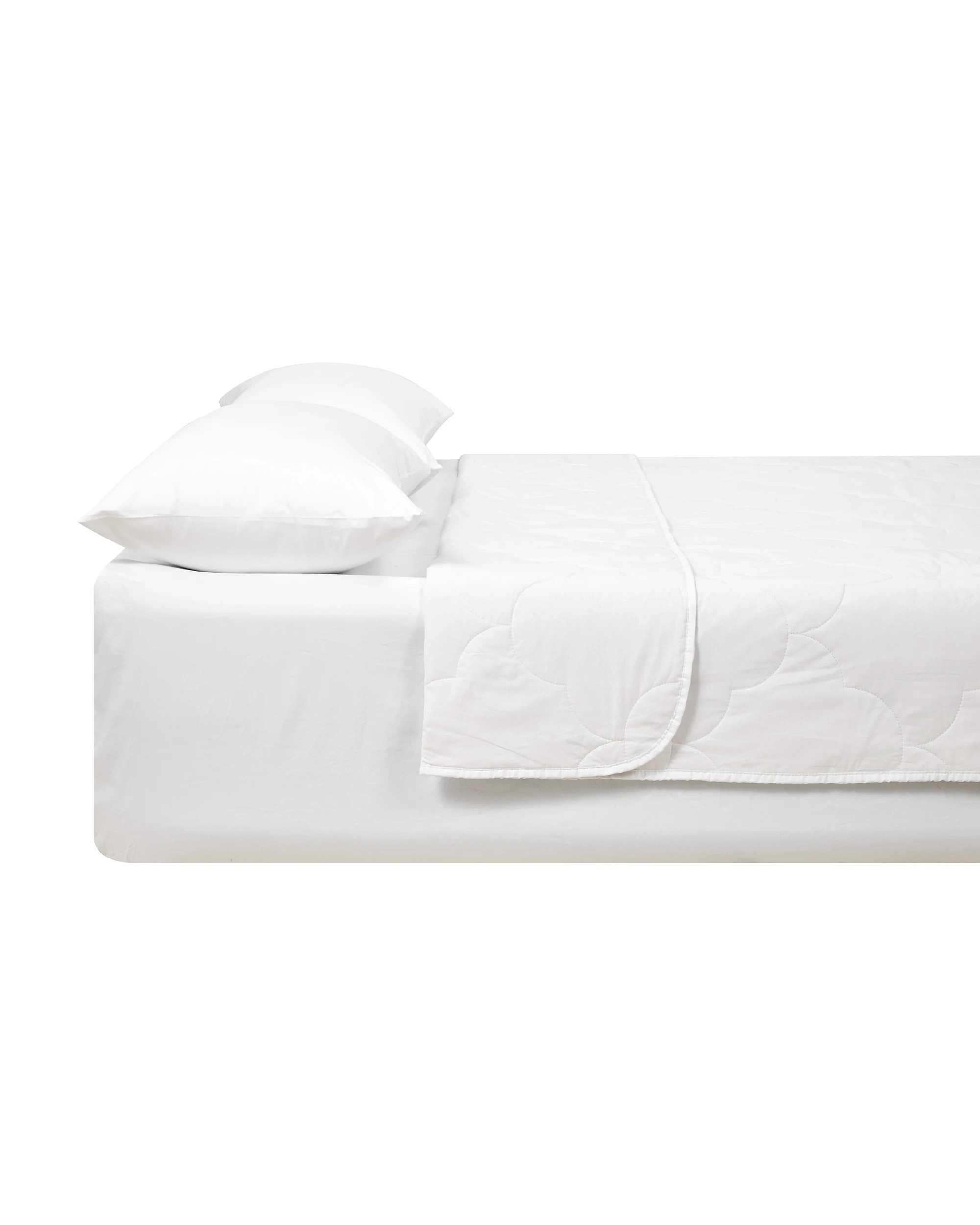 4 Low Warmth Summer Cotton Quilt - Double Bed, White, 4 of 4
