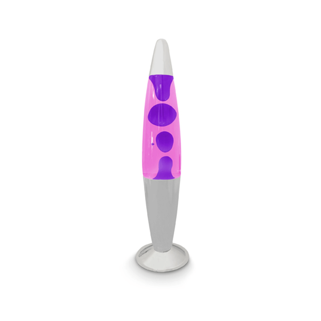 3 Pink Purple Wax Liquid Lava Lamp Electric Desk/bedside Light Decor Silver 42cm
 - Pink, 3 of 3