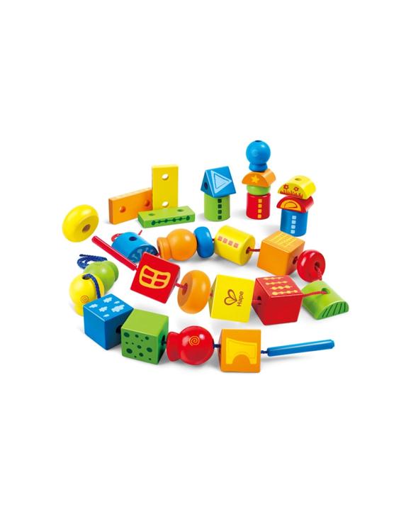 Hape String-Along Shapes Toy Creative Play Kids Activity Shape Transformation Toy - Multi