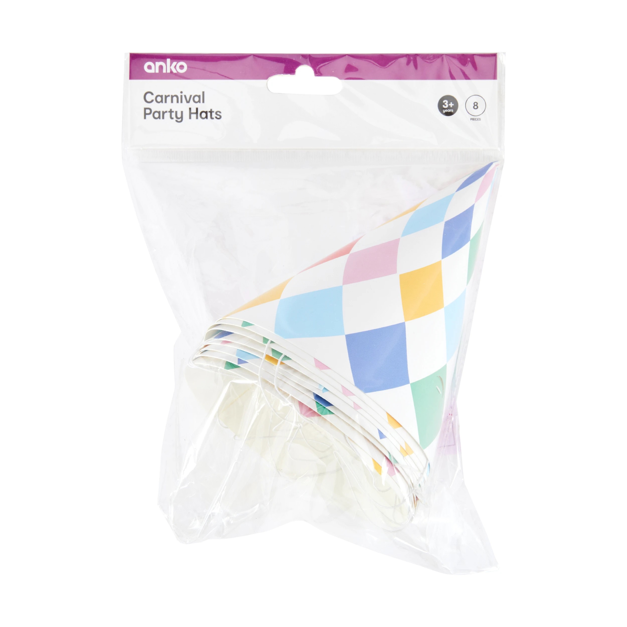 3 8 Piece Carnival Party Hats, 3 of 3