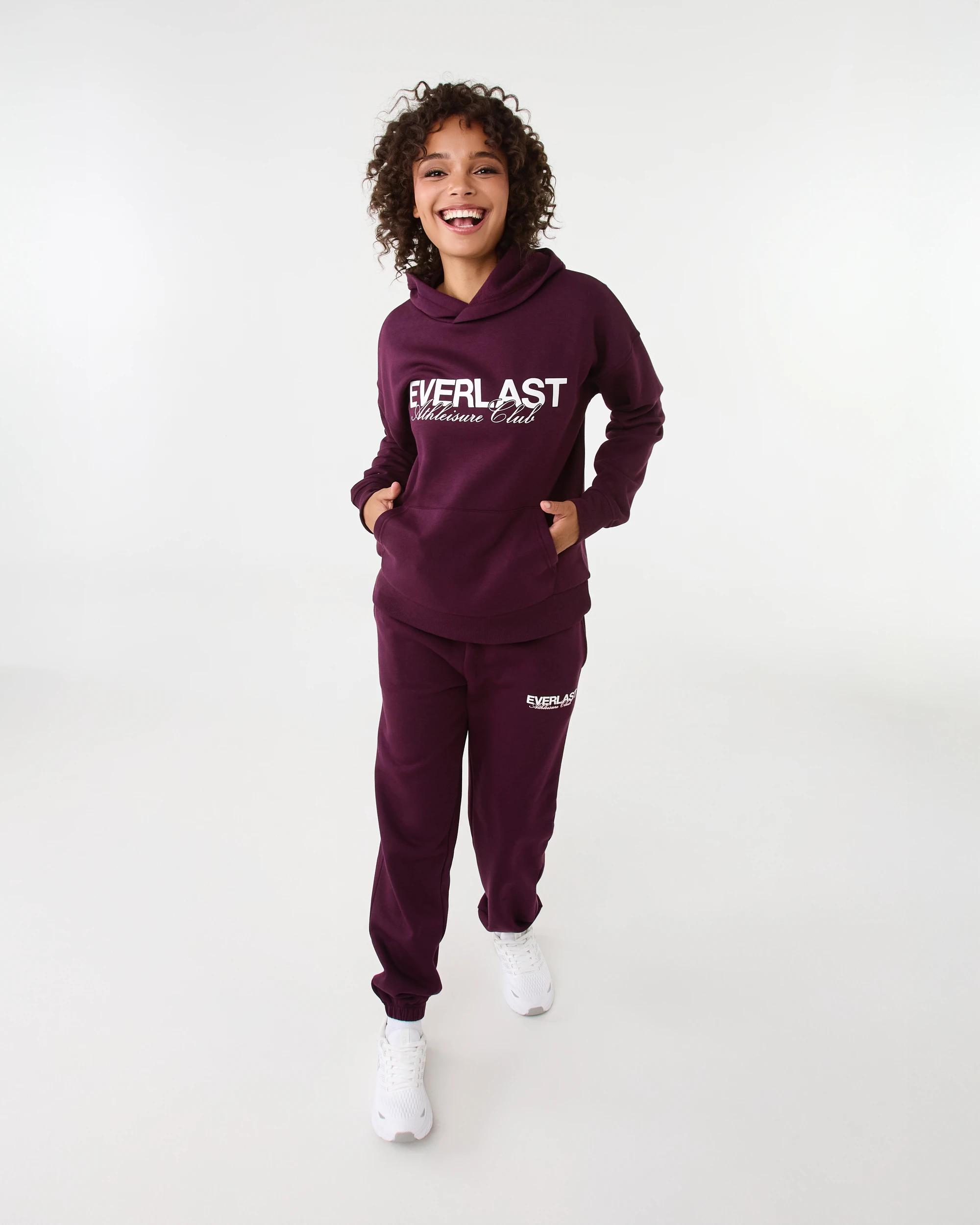 2 Everlast Womens Street Hoodie Deep Plum, 2 of 10