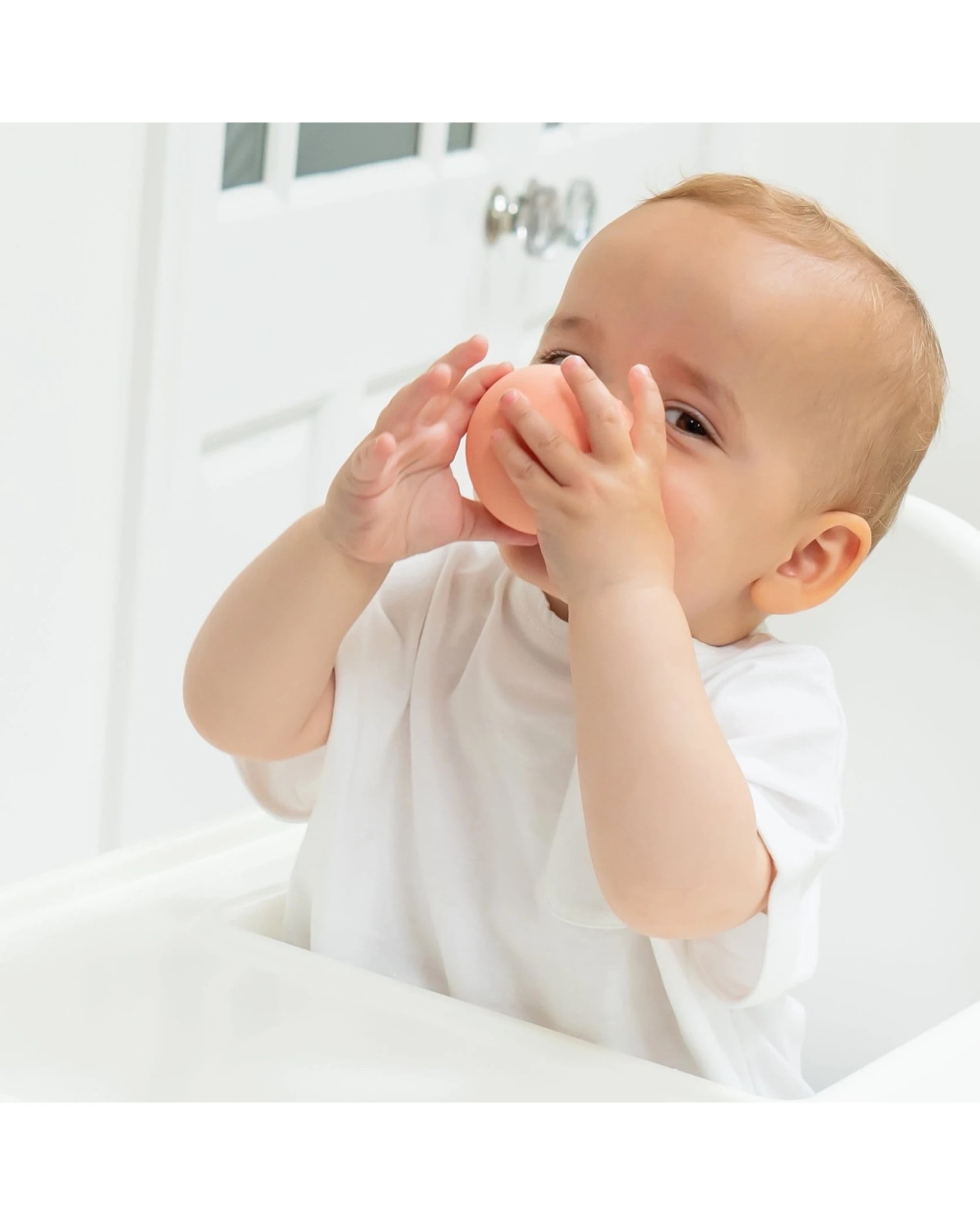 3 Easytots Dinky Toddler Drinking Cup Extra Small Open Rounded Bottom 50ml - Beige, 3 of 4