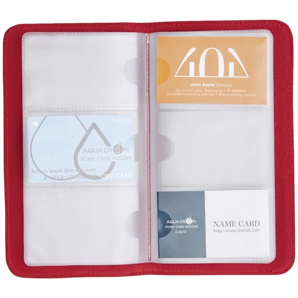 4 J.Burrows Business Card Folder Red, 4 of 4