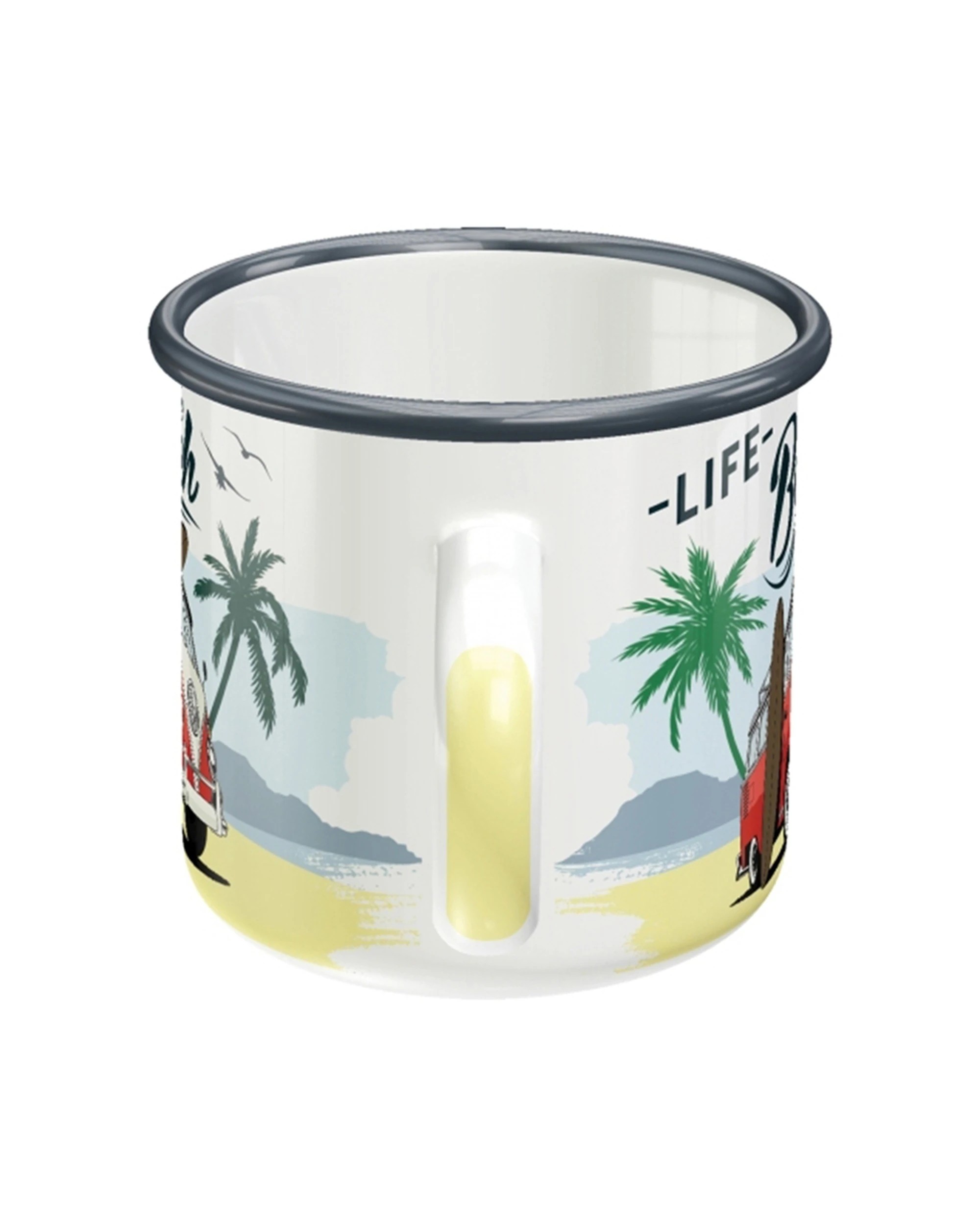3 Nostalgic-Art Enamel Mug 360ml Mug -  VW Bulli Beach Theme Design - Multi, 3 of 4