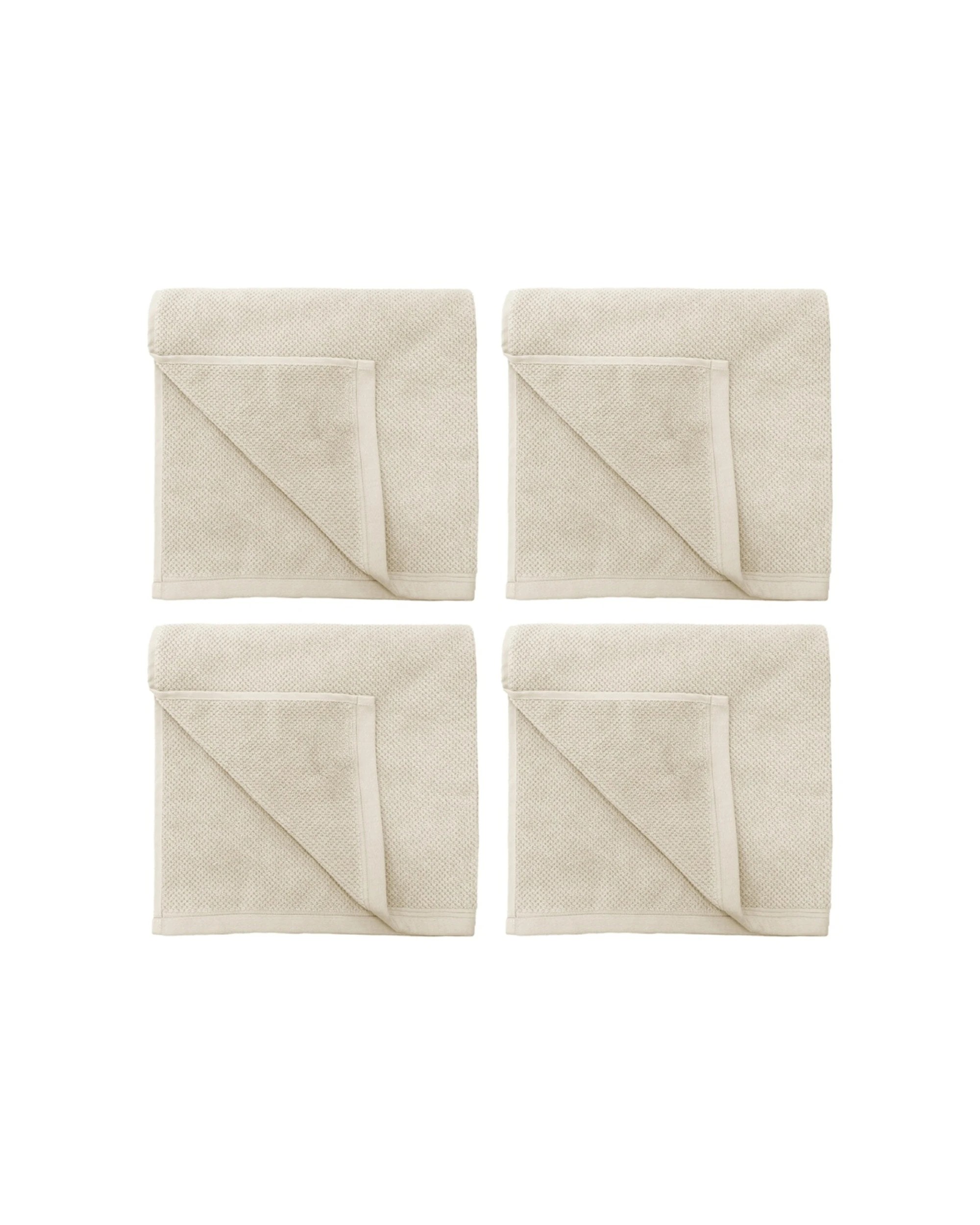 1 Bambury Angove 600gsm Soft Absorbent Cotton Bath Towel 4PK 70x140cm - Natural, 1 of 5