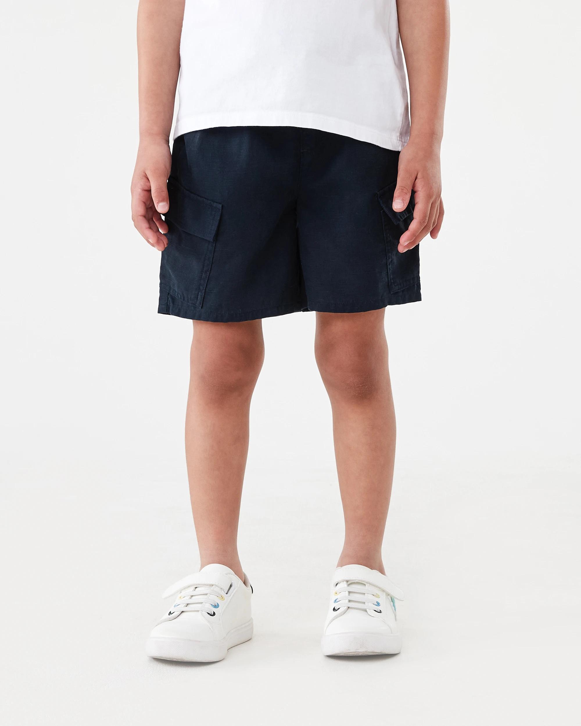 1 Linen Cargo Shorts Sky Cptn, 1 of 7