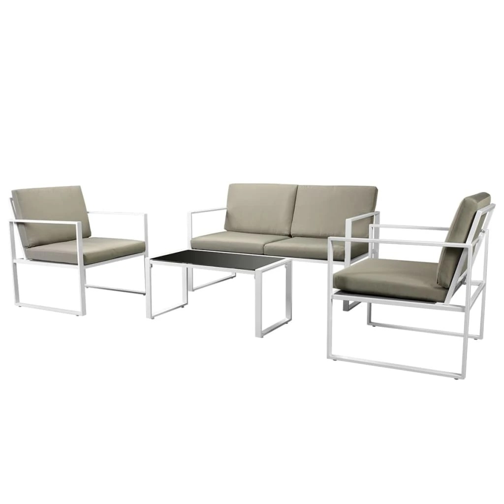 1 vidaXL Garden furniture set Seats Many - White, 1 of 8