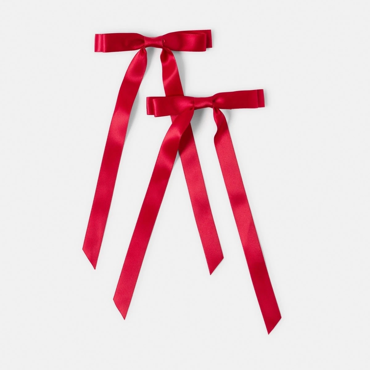 1 2 Pack Red Bow Slide Hair Clips, 1 of 4