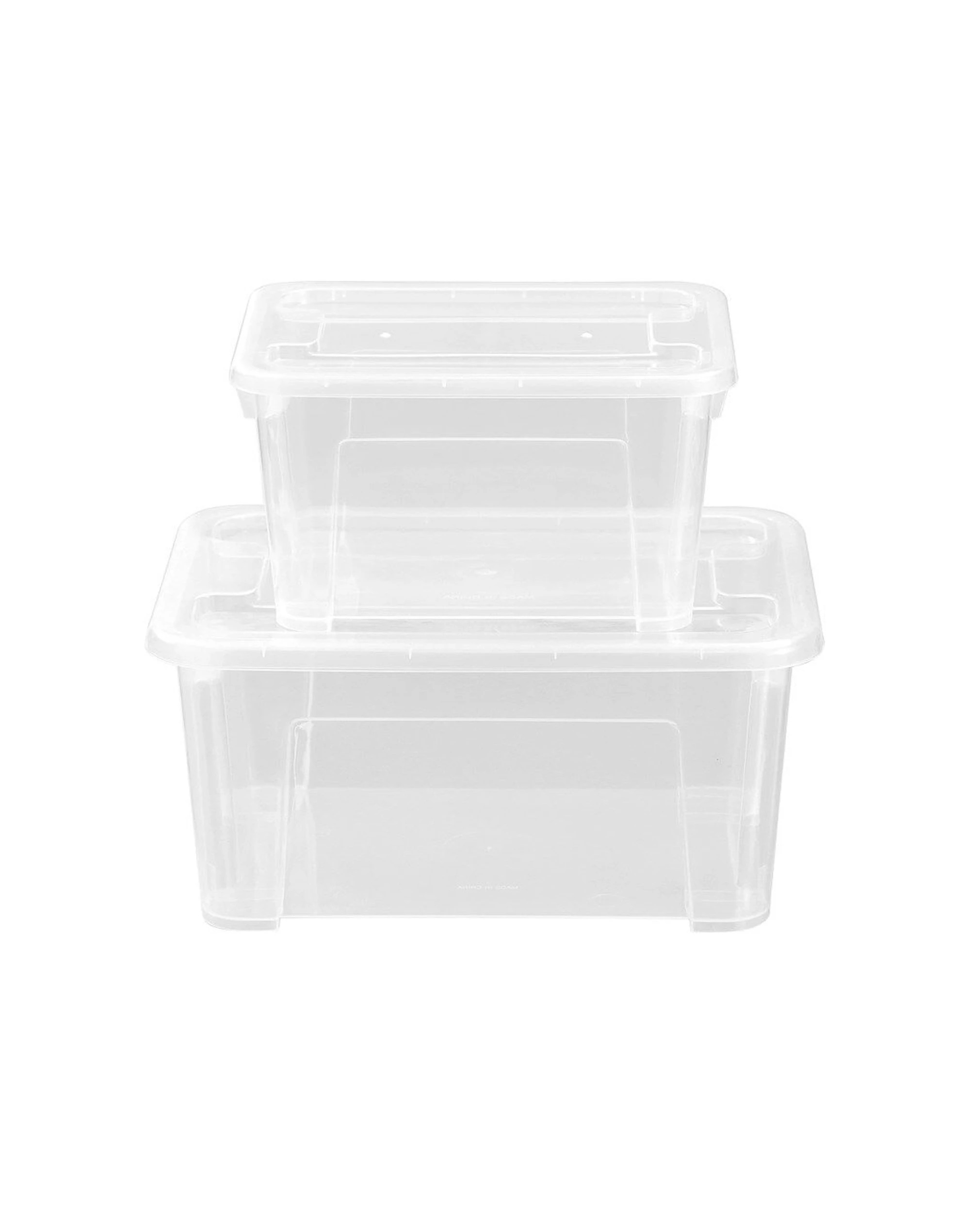 8 BOXSWEDEN Nic-Nac Storage Container Essentials 4Pc 2.5L Stackable Plastic
 - plain, 8 of 9