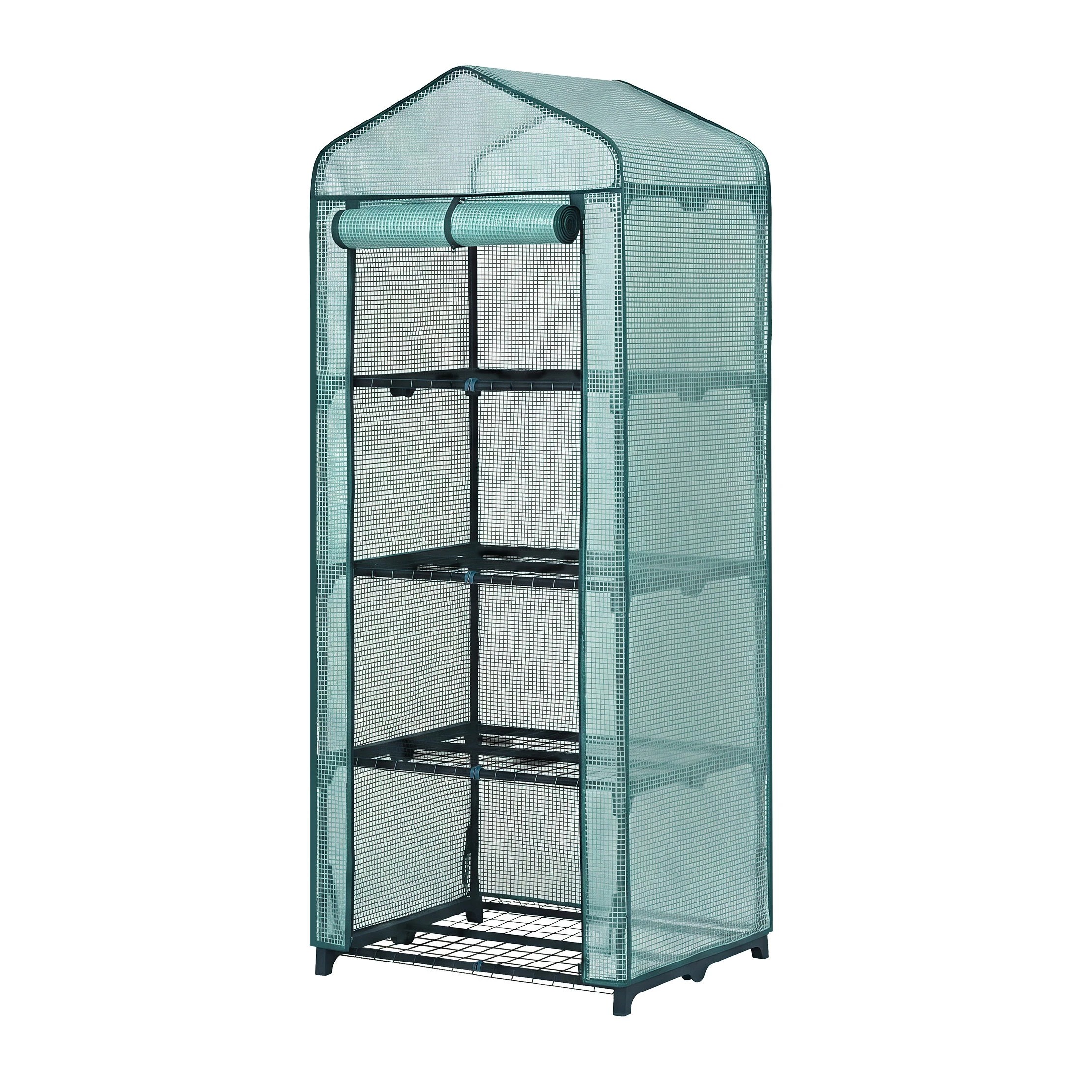 1 Green Fingers Greenhouse 4 Tiers Mini Green House Garden Bed - Green, 1 of 4