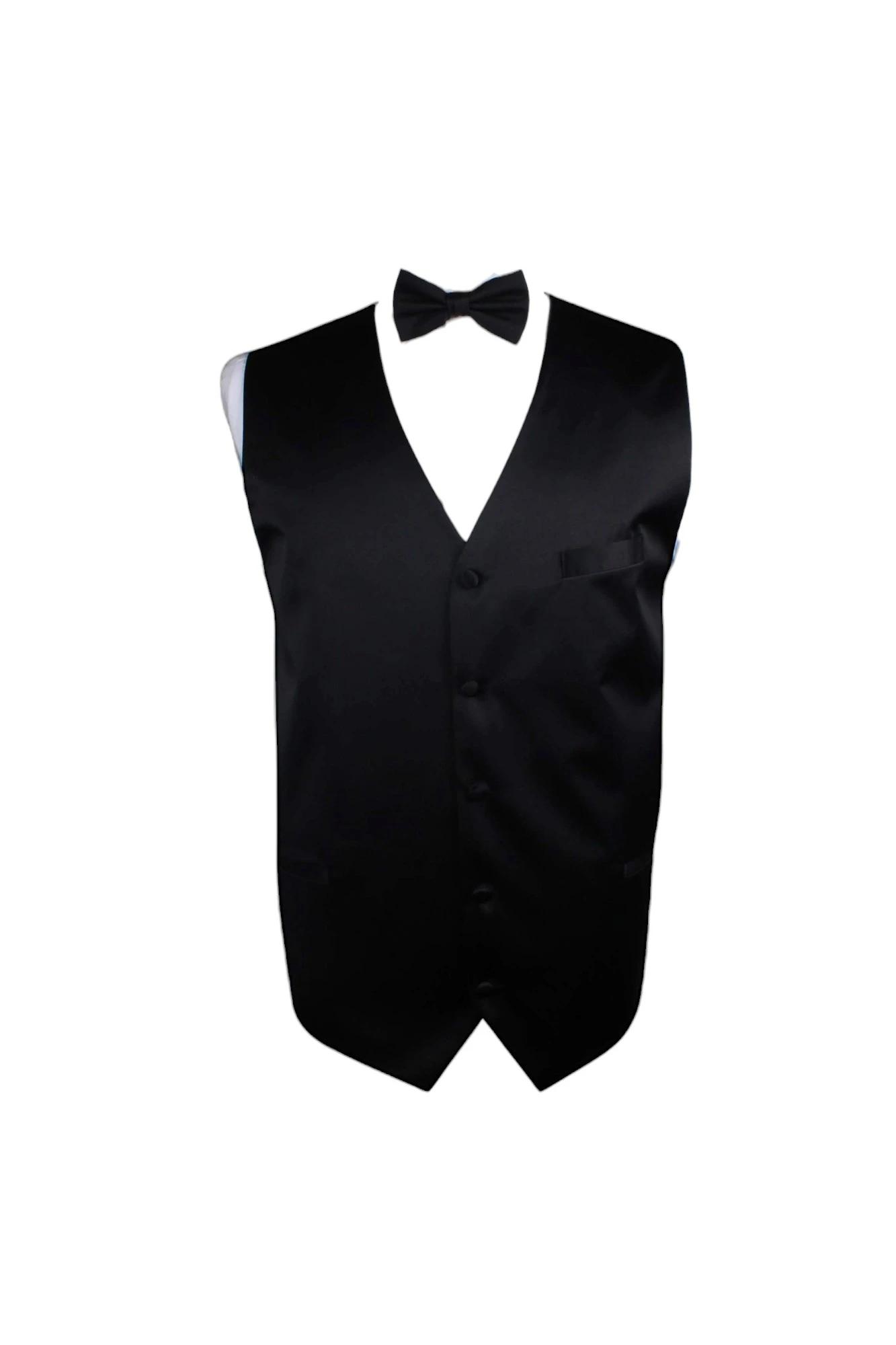 2 Zasel Mens Vest Waistcoat With Chest Pocket BLACK, 2 of 2