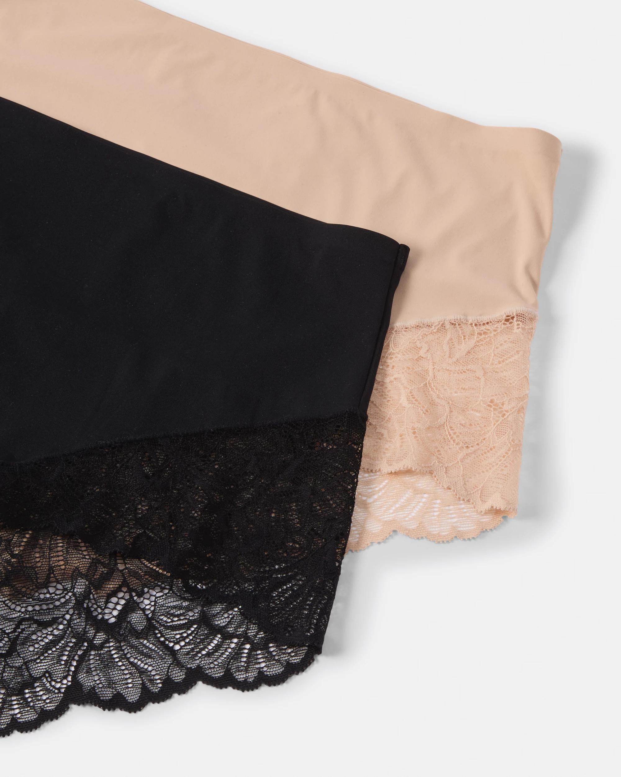 2 2 Pack No Show Lace Full Briefs Lf Bk, 2 of 7