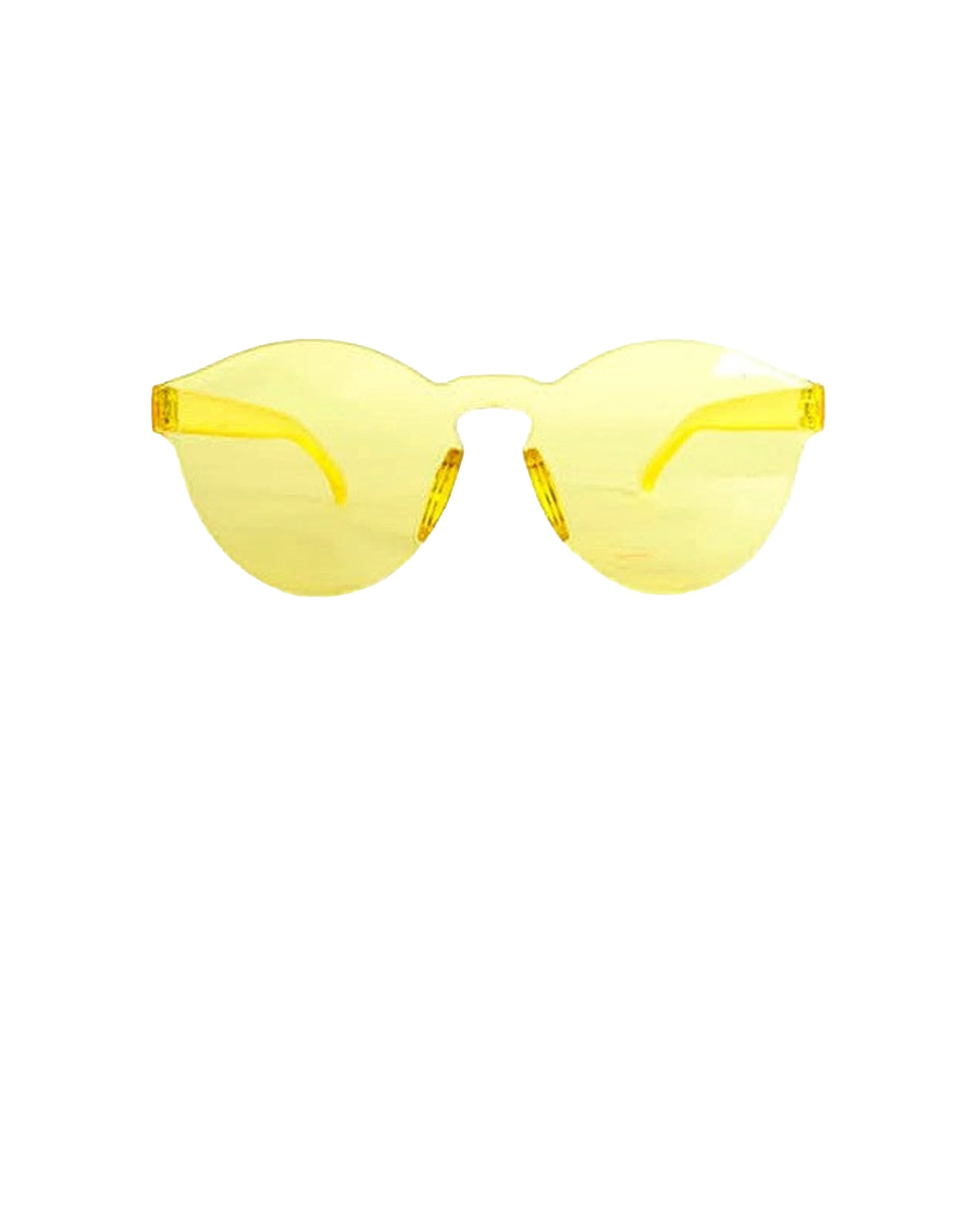 1 JD Party Party Glasses Perspex Wayfarer Dress Up Costume Accessory - Yellow, 1 of 1