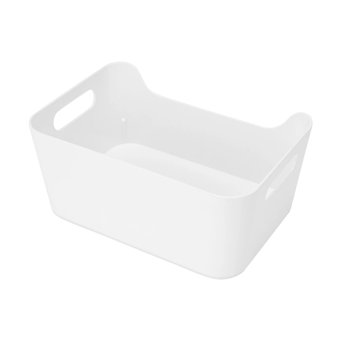 6 Small Cut Out Edge Storage Tub - White, 6 of 8