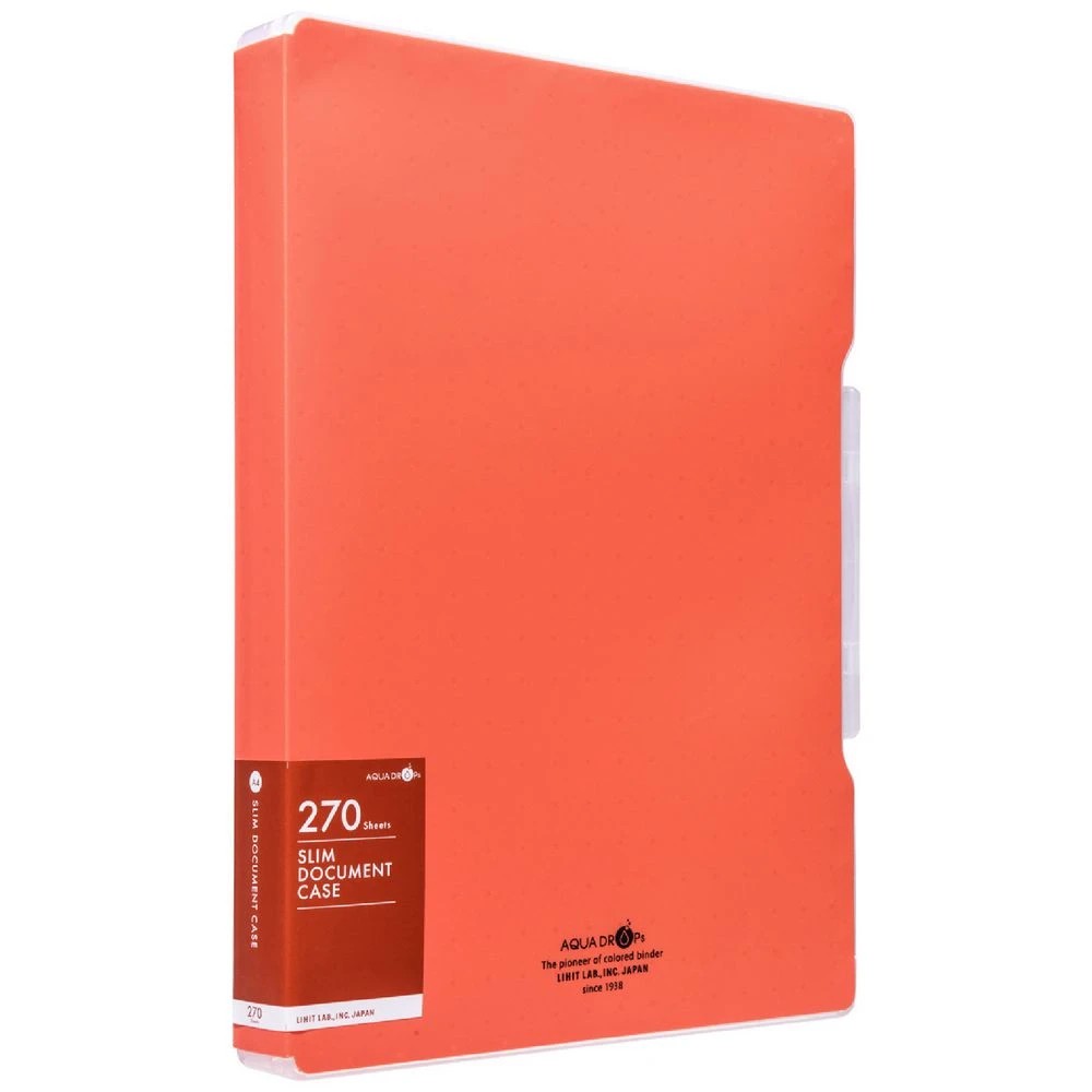 1 Aqua Drops Document Case Slim A4 Vivid Red, 1 of 3
