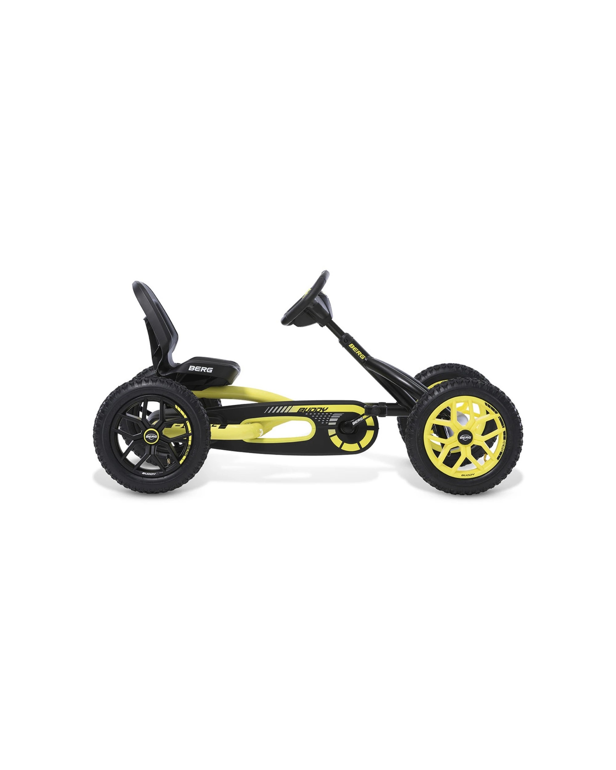 2 Berg Buddy Cross 2.0 Kids Pedal Go Kart Yellow Black 3-8 Years Ride On Toy - Yellow, 2 of 4